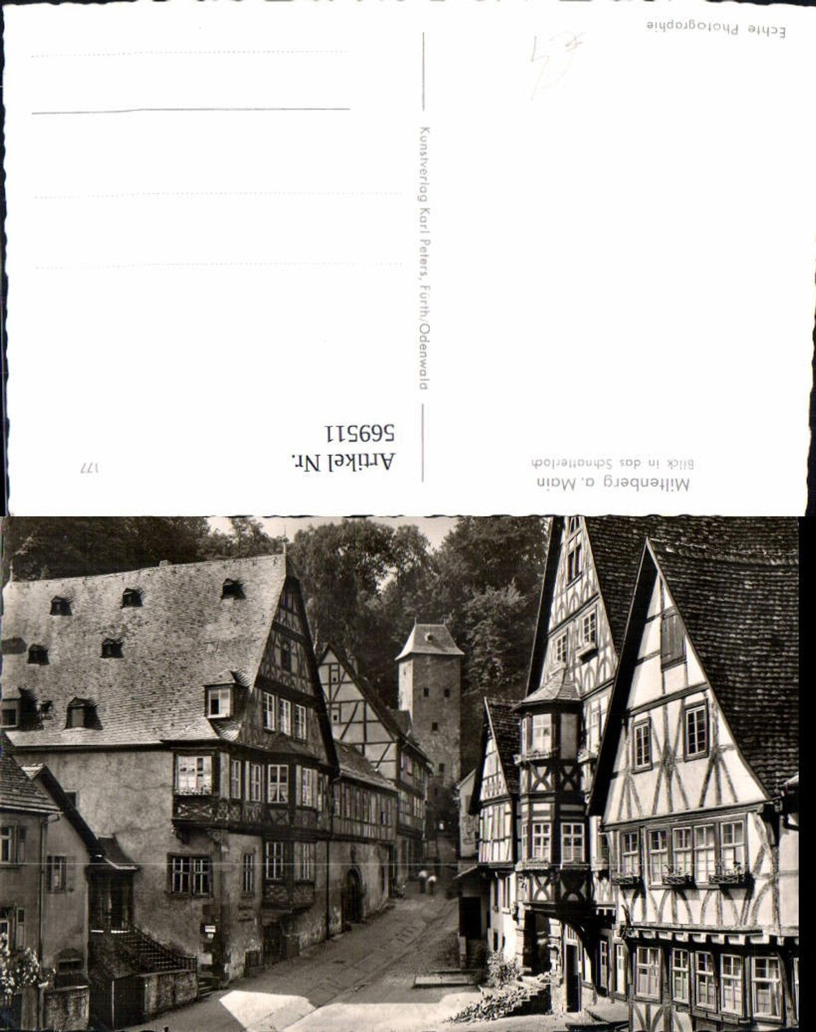 569511,Foto Ak Miltenberg am Main Ansicht Schnatterloch Fachwerkhaus