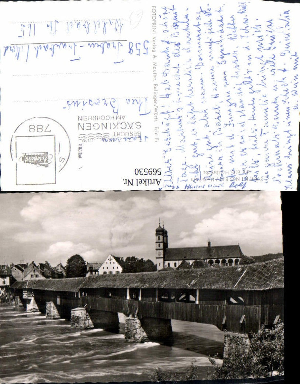 569530,Bad Säckingen Hochrhein Alte Holzbrücke Brücke