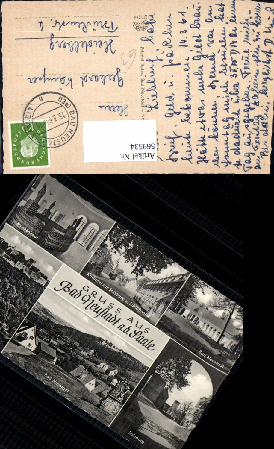 569534,Mehrbild Ak Bad Neustadt an der Saale Burg Salzburg Brunnenhaus Kurhotel