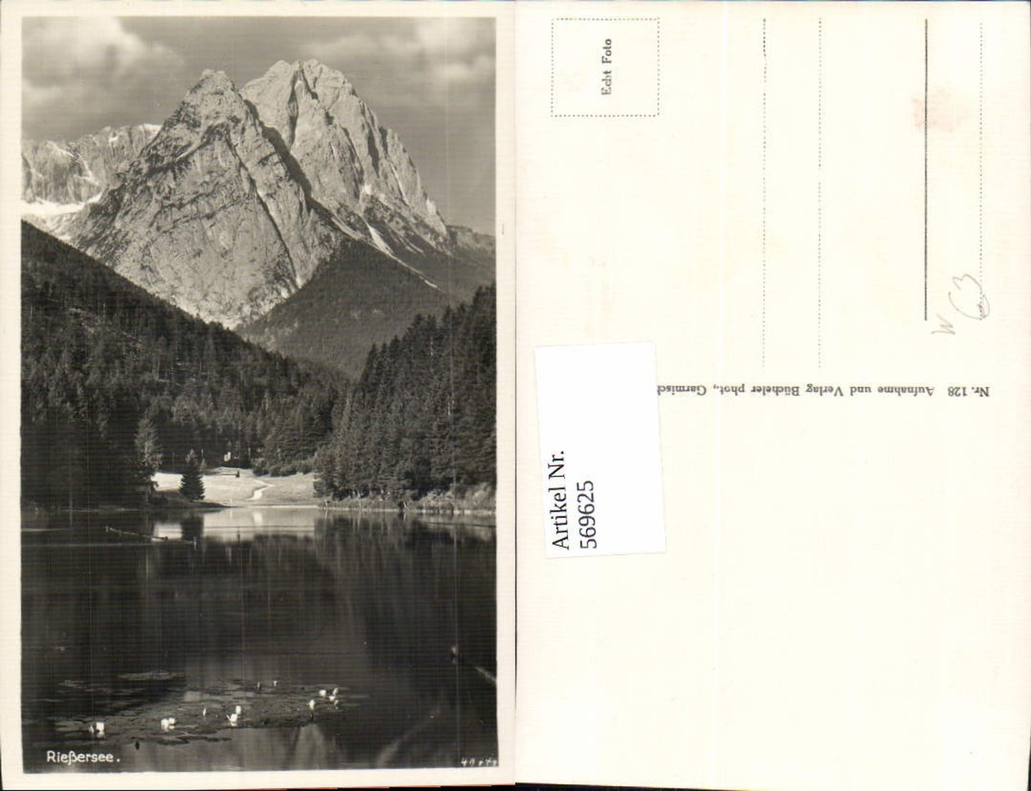 569625,Foto Ak Rießersee b. Garmisch-Partenkirchen