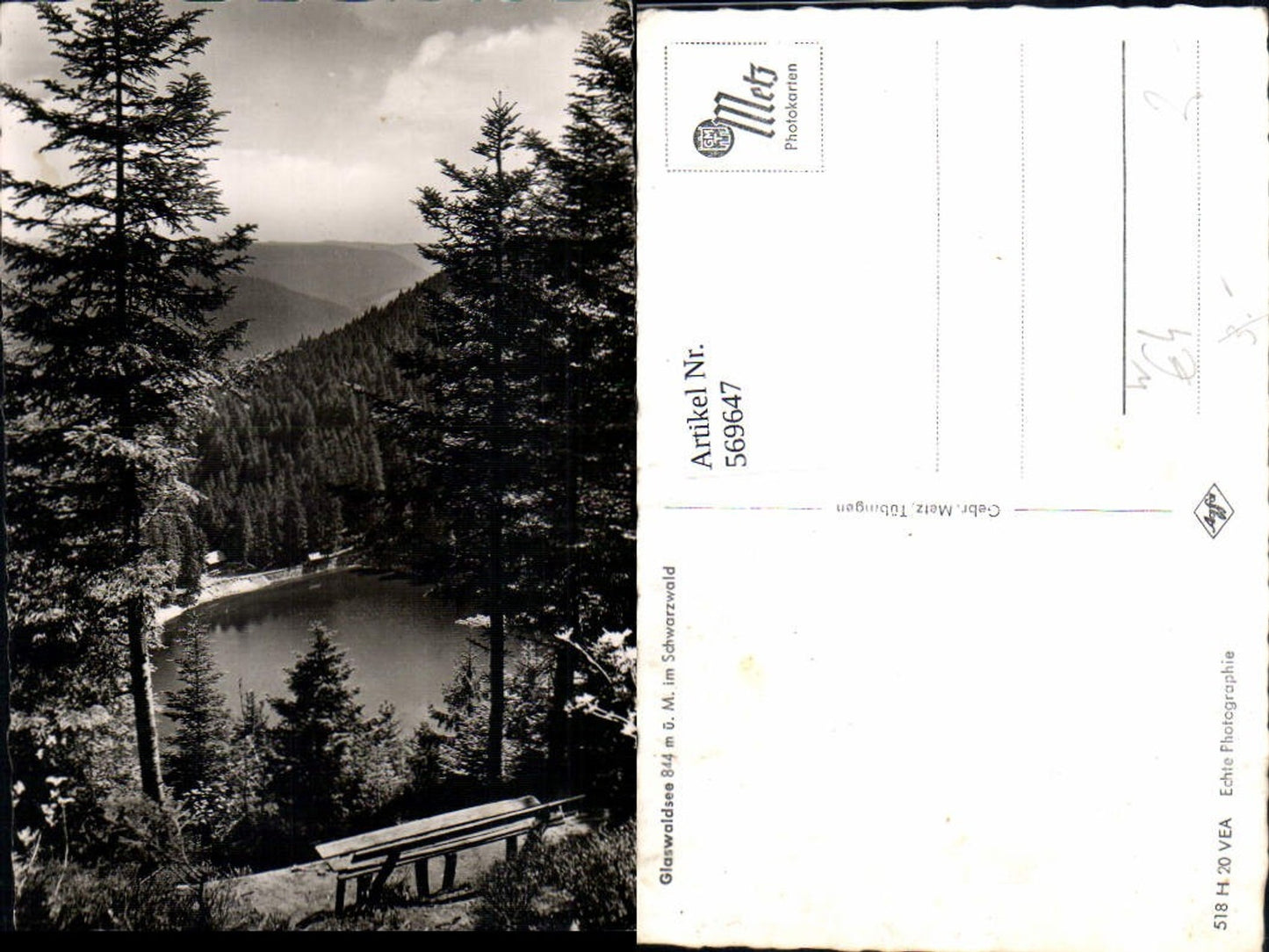 569647,Foto Ak Glaswaldsee Schwarzwald Bad Rippoldsau-Schapbach