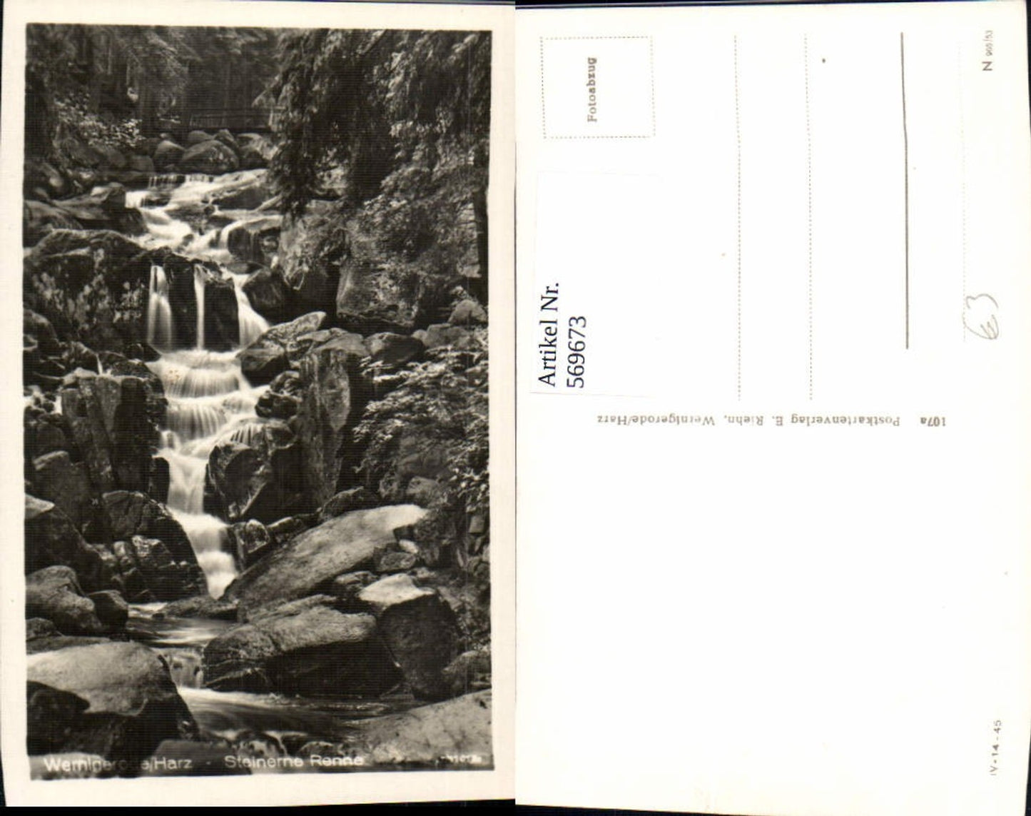 569673,Wernigerode Harz Steinerne Renne Wasserfall