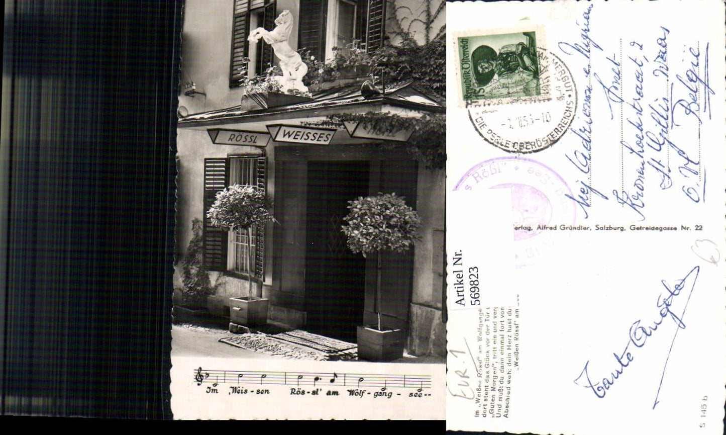 569823,St Wolfgang a. Wolfgangsee Weisses Rössl Weißes Rößl Liedzeile Text