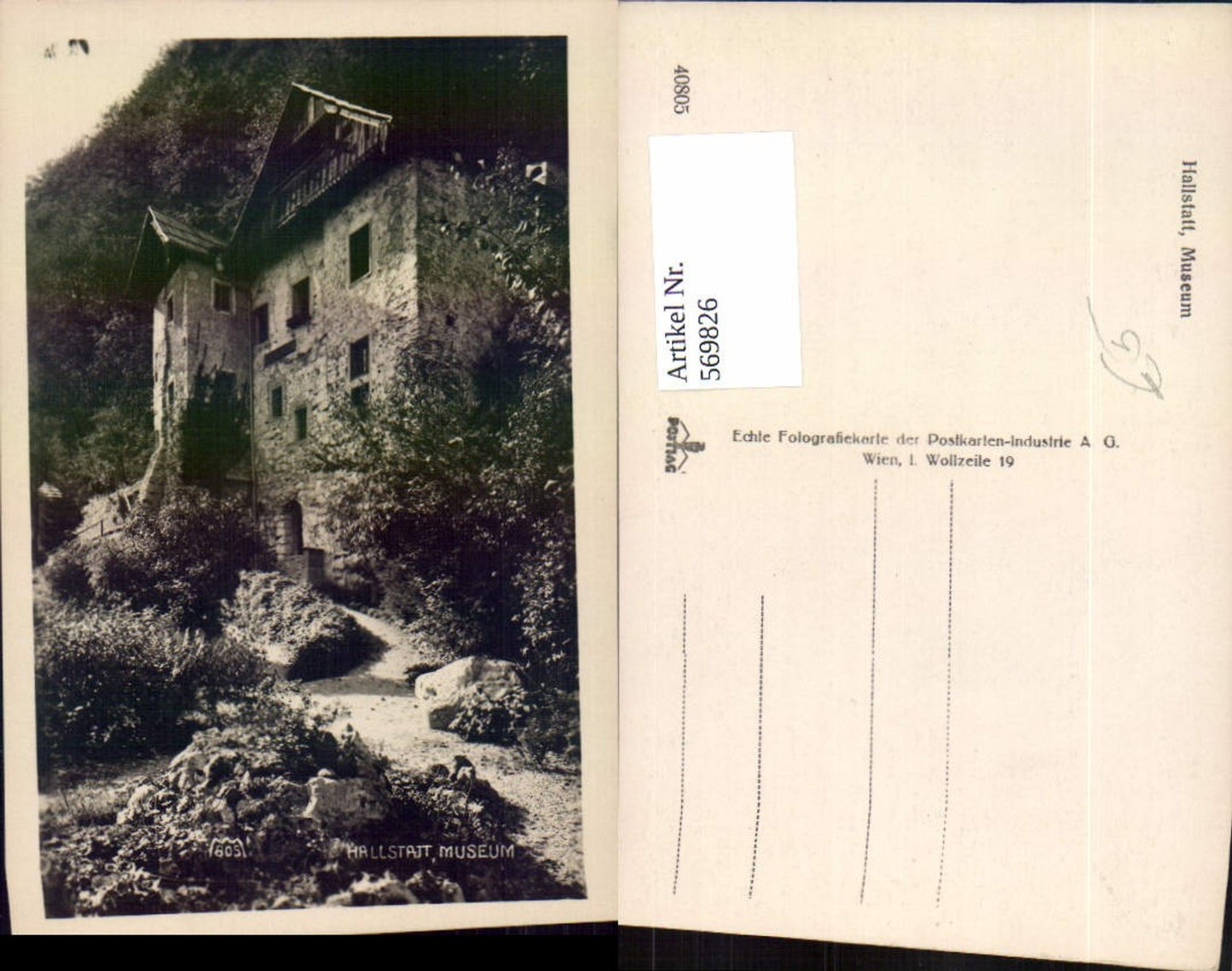 569826,Foto AK Hallstatt Museum Ansicht