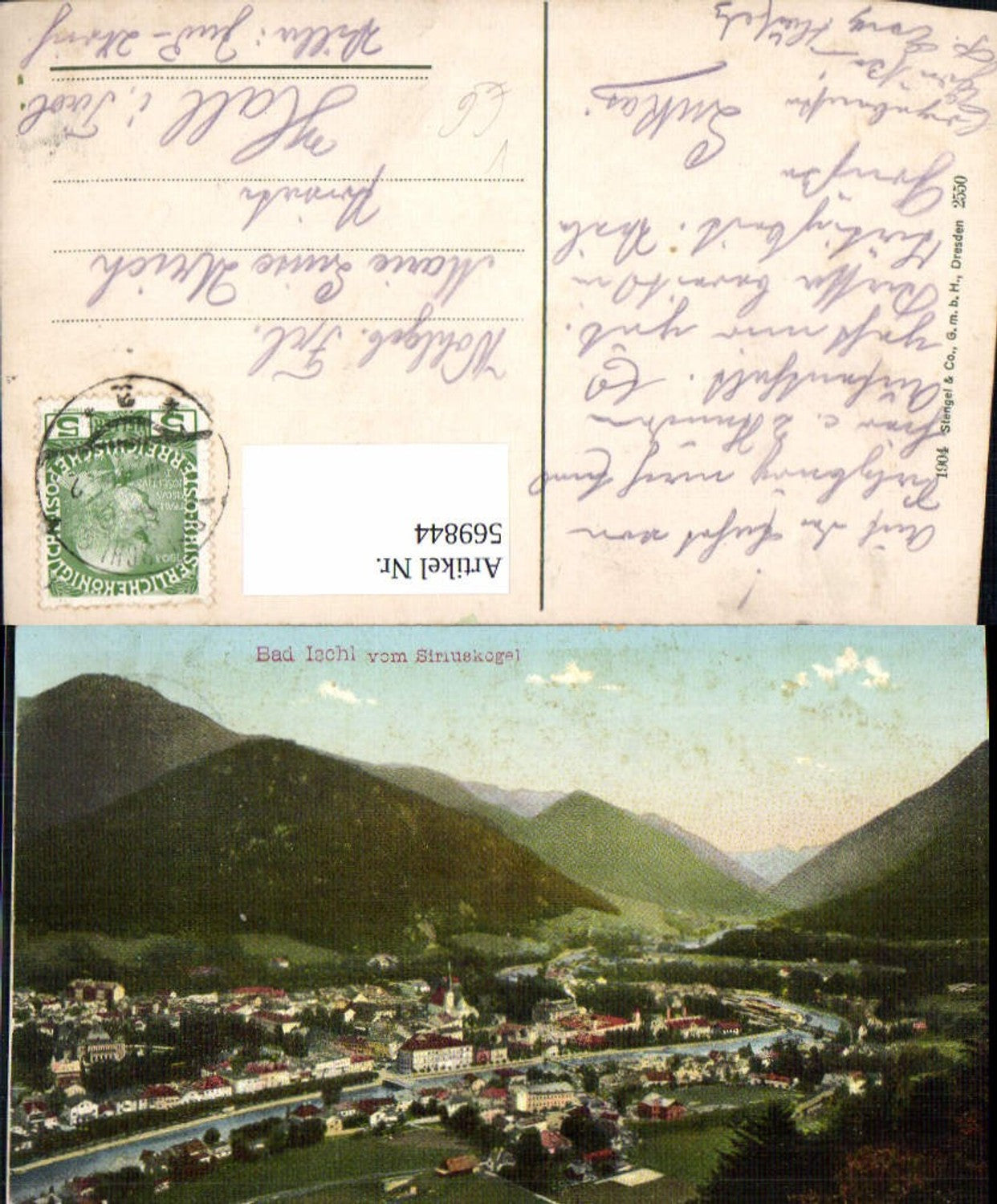 569844,Bad Ischl v. Siriuskogel pub Stengel Co 2550