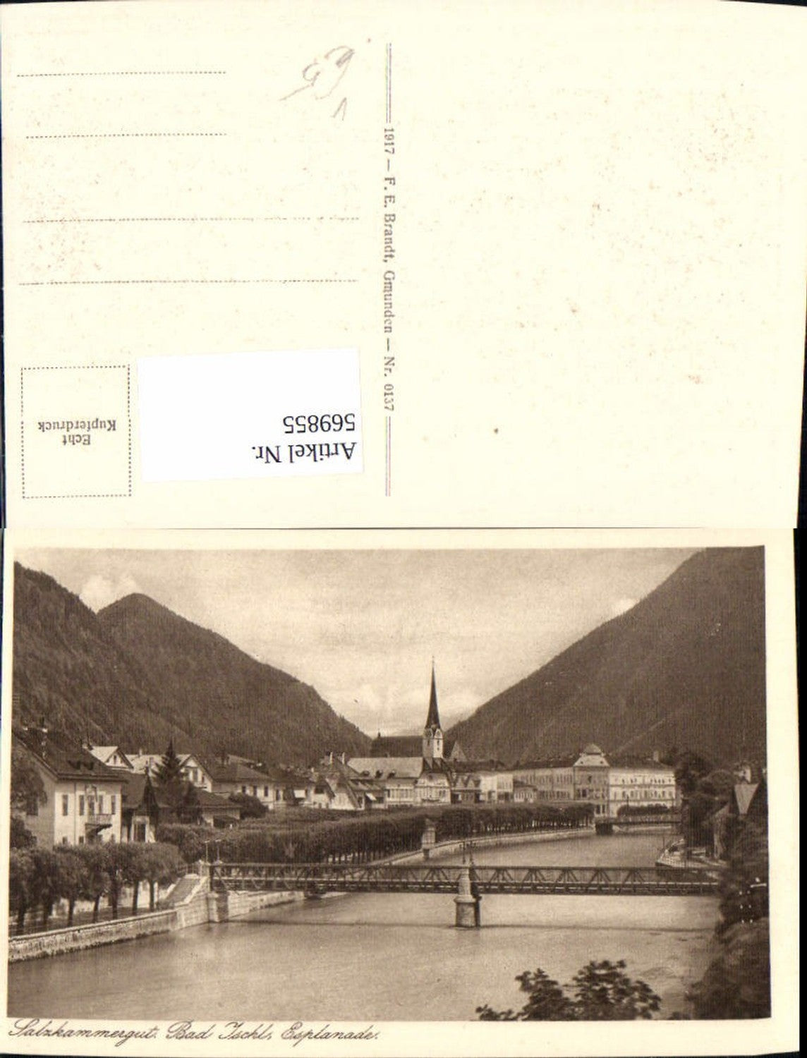 569855,Bad Ischl Esplanade Salzkammergut pub F. E. Brandt 0137