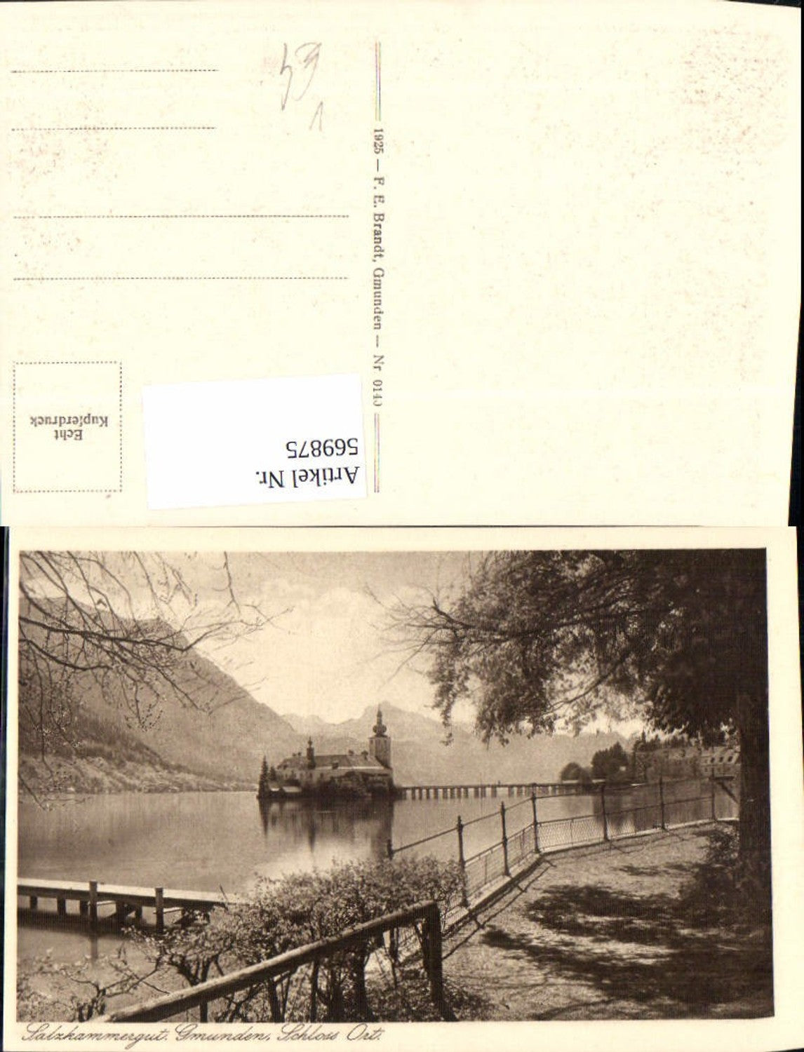 569875,Gmunden Schloss Ort Salzkammergut pub F. E. Brandt 0140