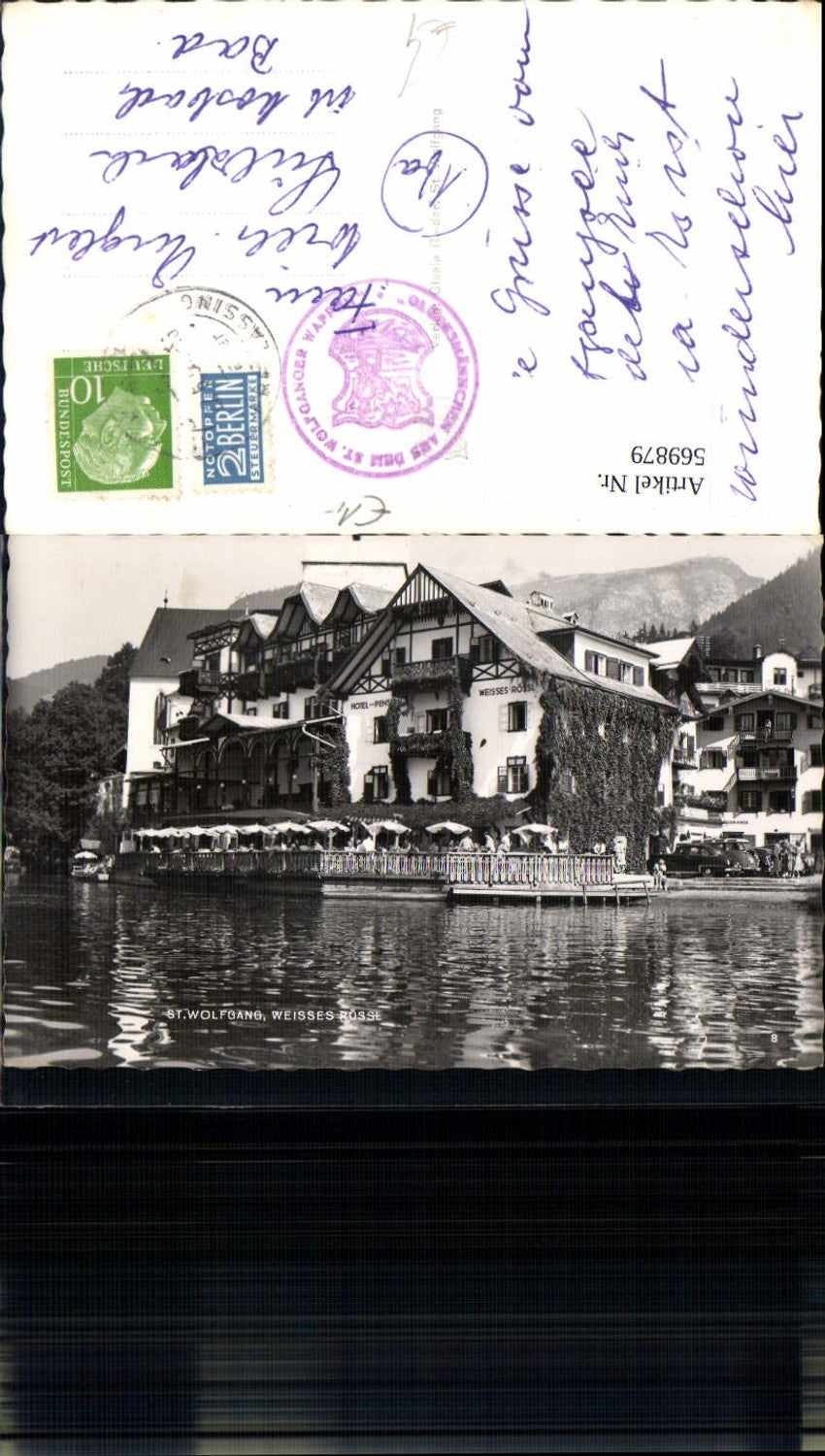 569879,Foto Ak St Wolfgang a. Wolfgangsee Weisses Rössl Weißes Rößl