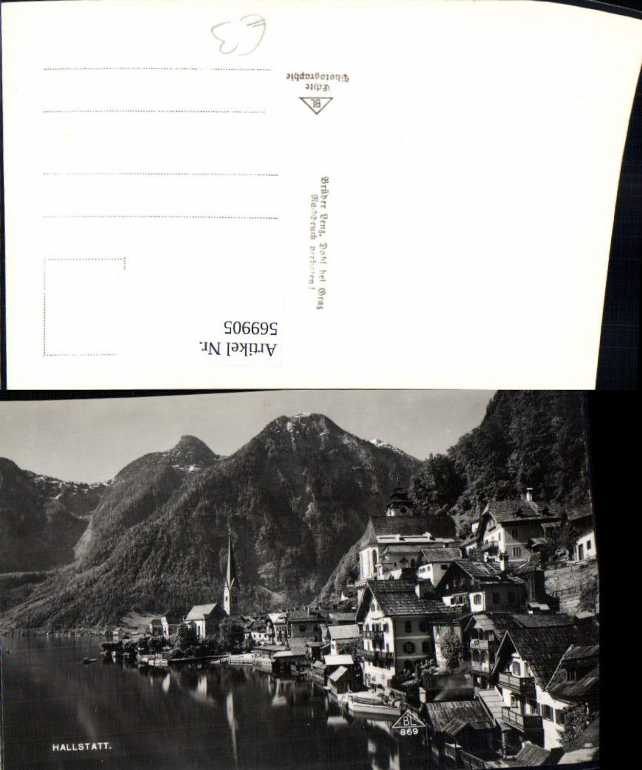 569905,Foto Ak Hallstatt Ansicht Ufer
