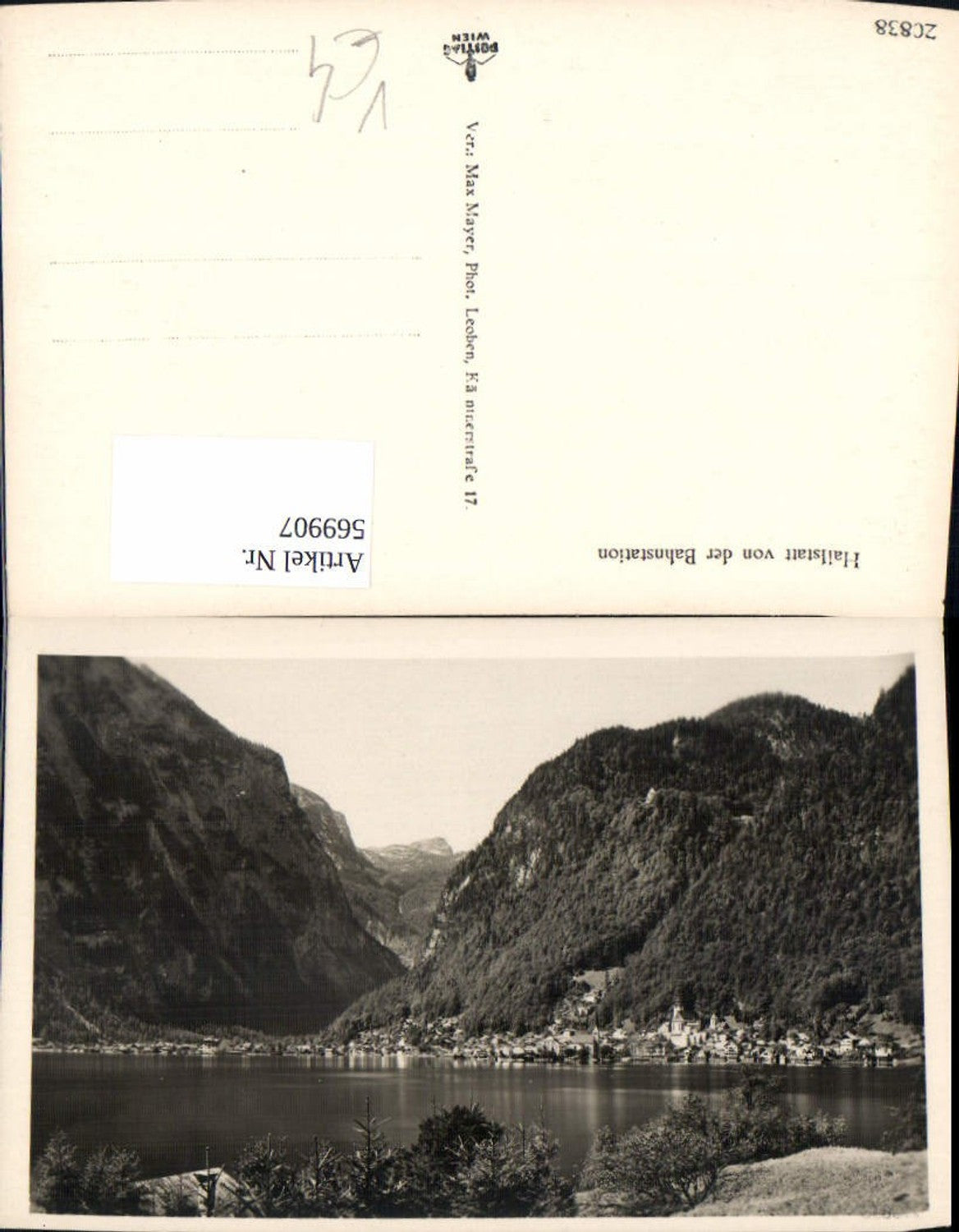 569907,Foto Ak Hallstatt v. d. Bahnstation pub Max Mayer 20838