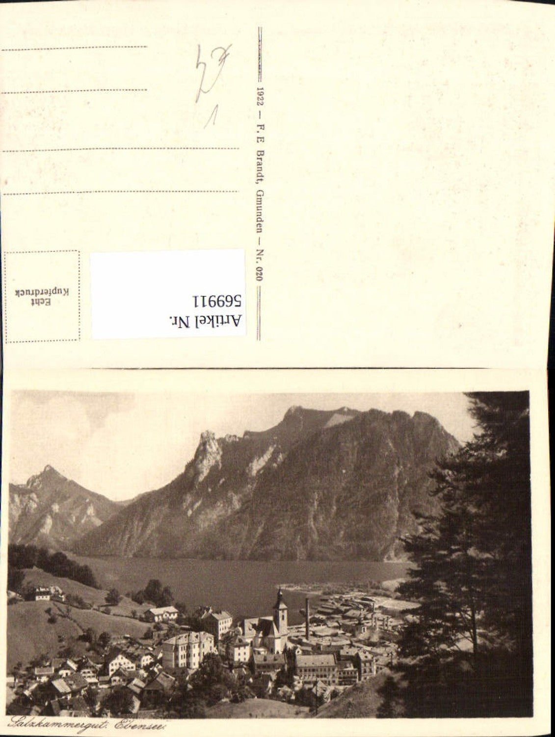 569911,Ebensee Salzkammergut pub F. E. Brandt 020