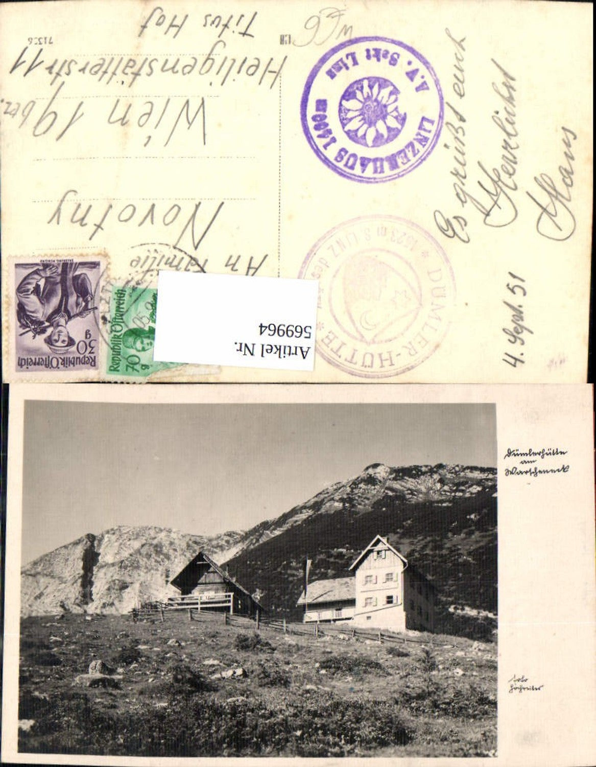 569964,Foto Ak Dümler-Hütte Dümlerhütte Roßleithen