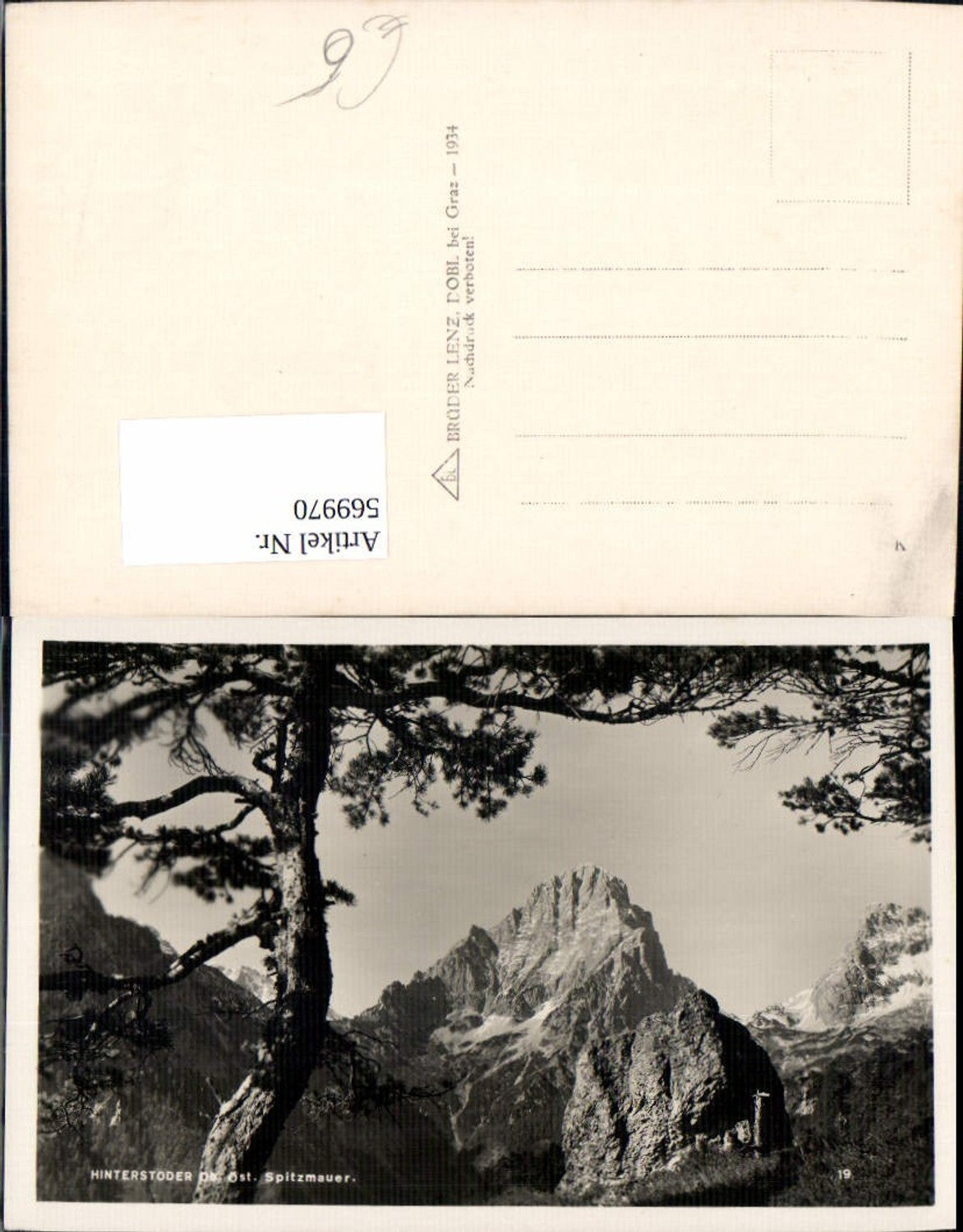 569970,Foto Ak Hinterstoder Ansicht Spitzmauer