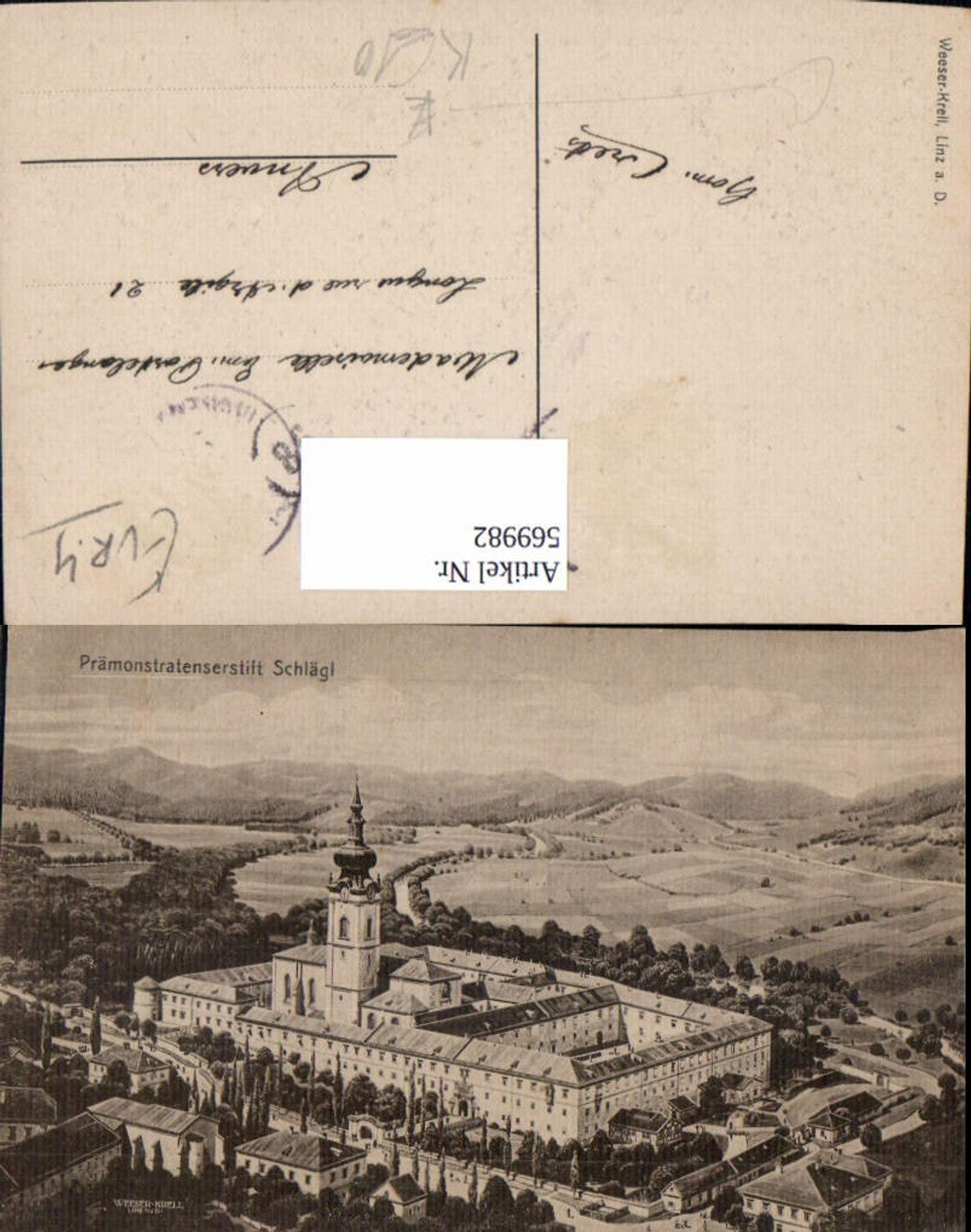 569982, Artist Ak Premonstratensian Abbey Schlägl Aigen im Mühlkreis