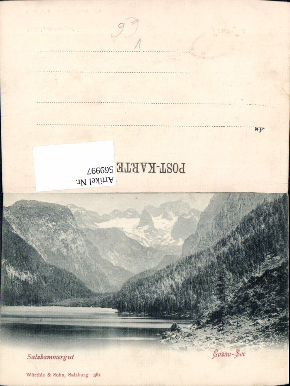 569997,Gosau Gosausee Salzkammergut pub Würthle Sohn 381