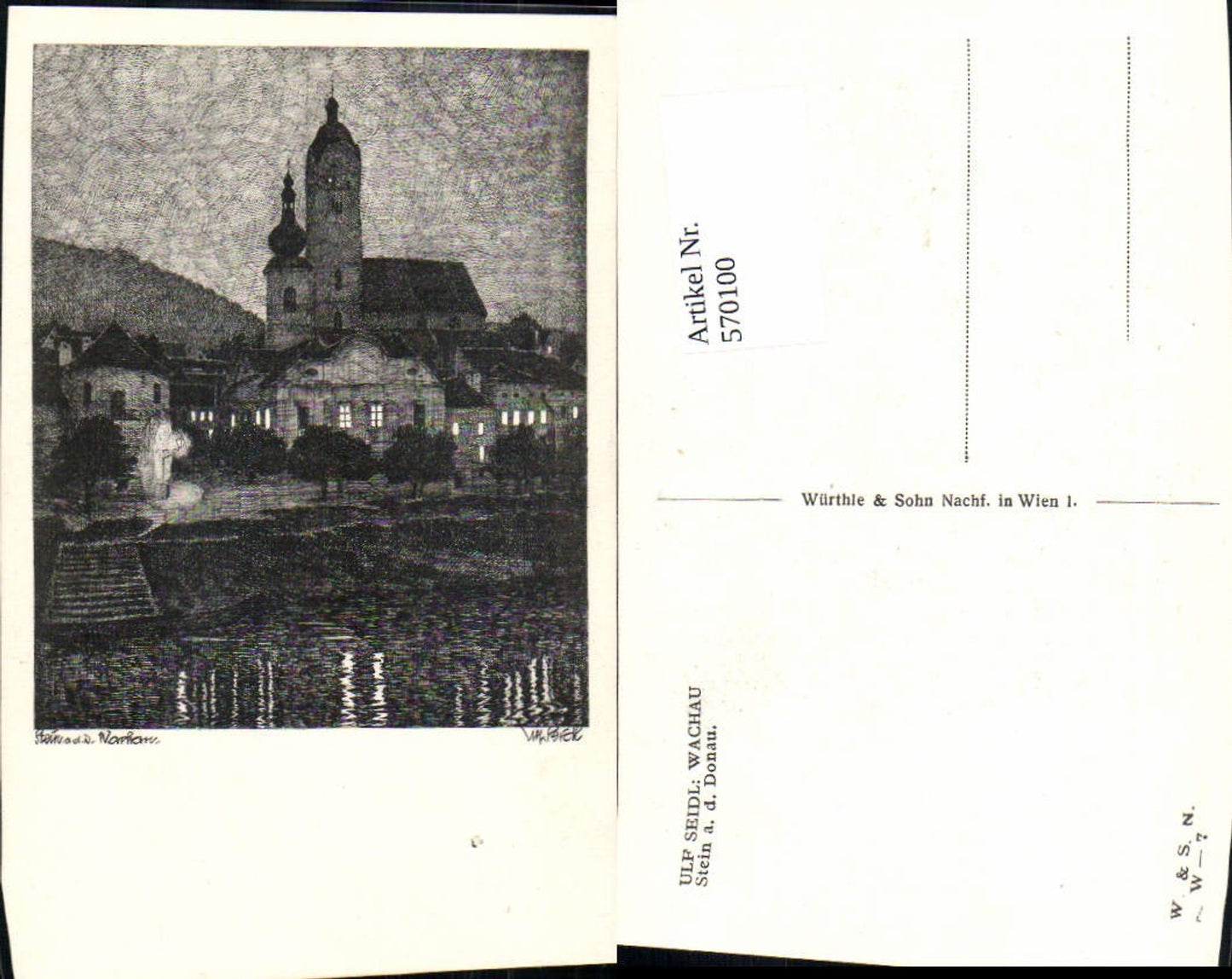 570100,tolle Künstler AK Ulf Seidl Stein an der Donau Krems