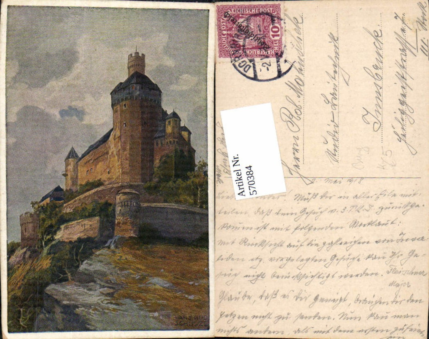 570384,Künstler AK Burg Hans Rudolf Schulze
