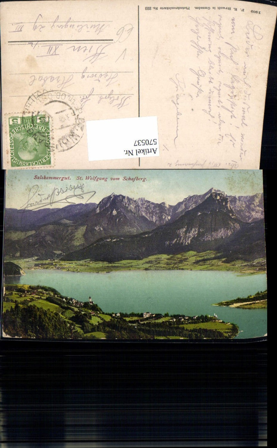 570537,St Wolfgang im Salzkammergut v. Schafberg pub F. E. Brandt 223