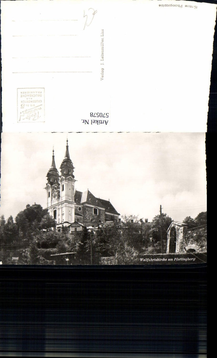 570578,Foto Ak Linz a. d. Donau Wallfahrtskirche a. Pöstlingberg