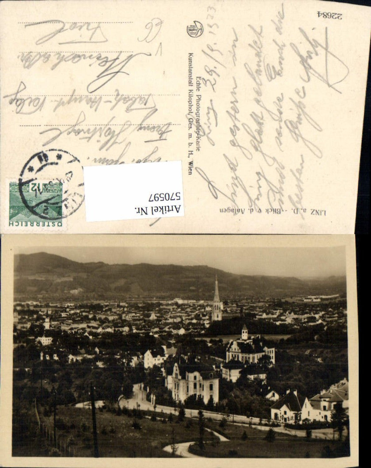 570597,Linz a. d. Donau Blick v. d. Anlagen pub Kilophot 22684