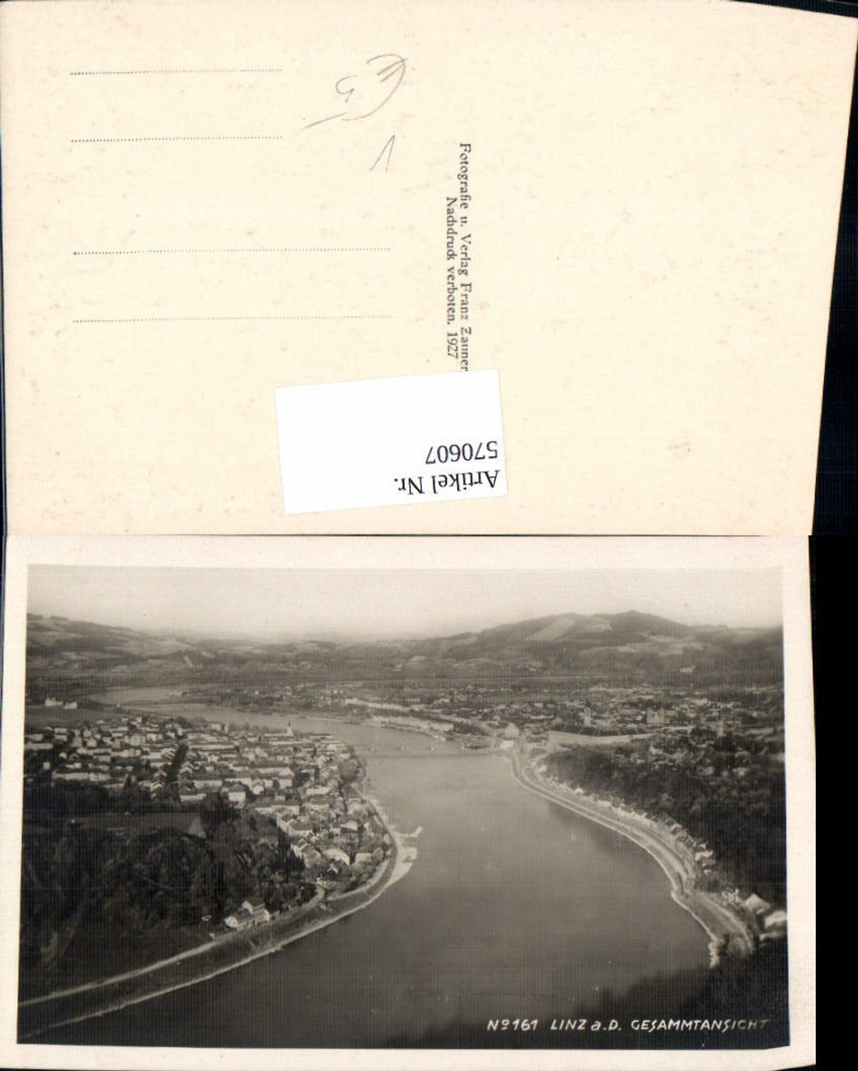 570607,Linz a. d. Donau Gesamtansicht pub Franz Zauner 161