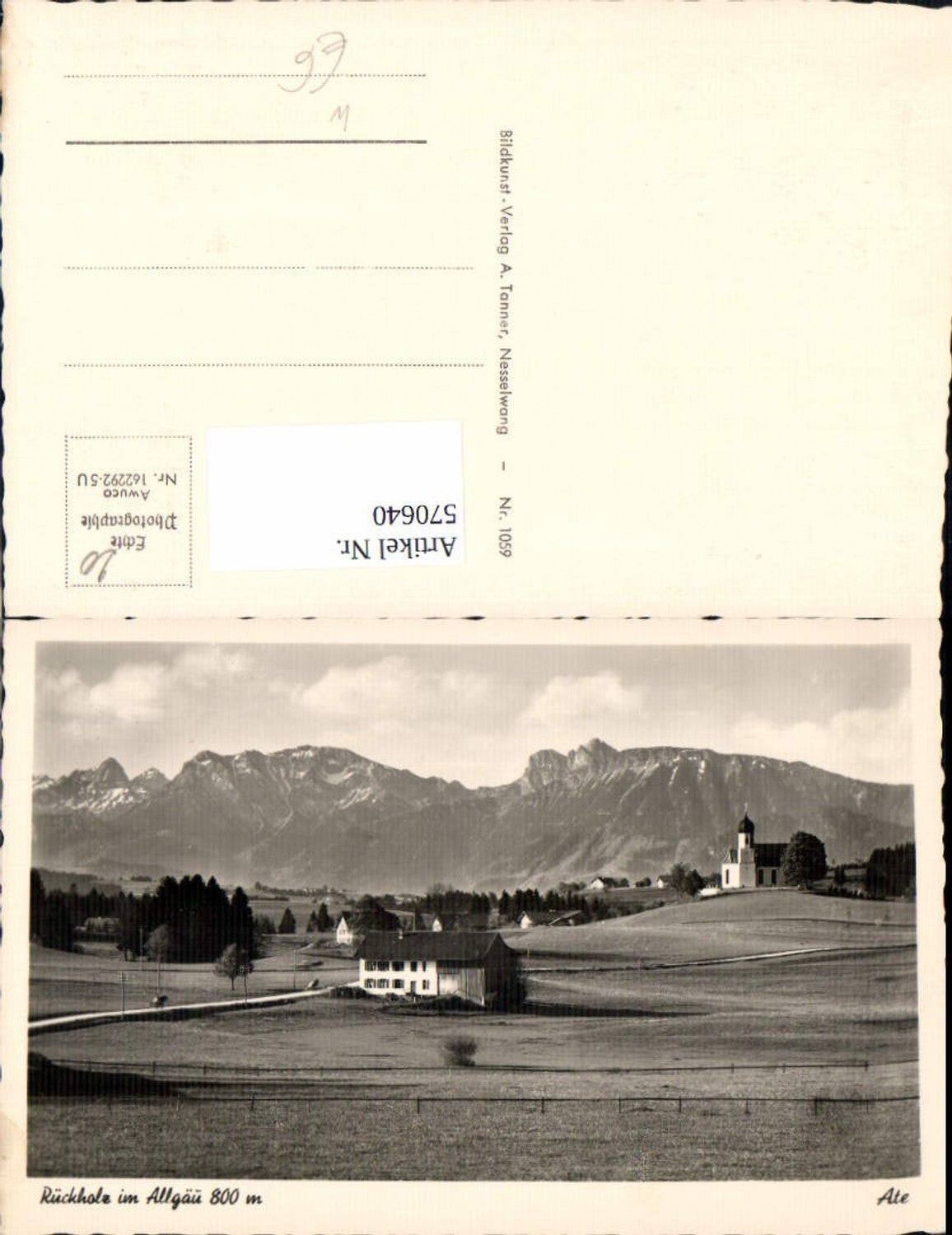 570640,Foto Ak Rückholz i. Allgäu Ansicht m. Kirche