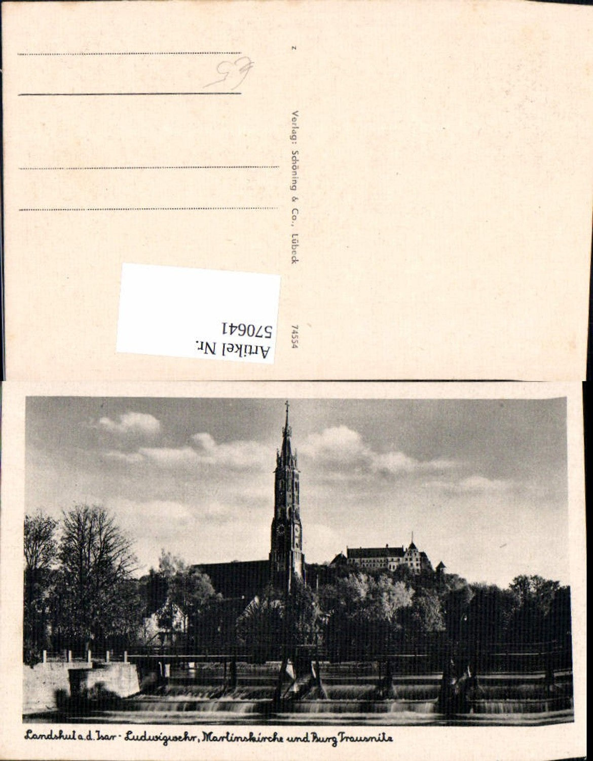 570641,Landshut a. d. Isar Ludwigswehr Martinskirche u. Burg Trausnitz