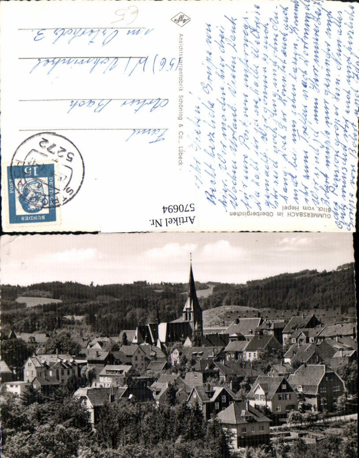 570694,Gummersbach i. Oberbergischen Blick v. Hepel