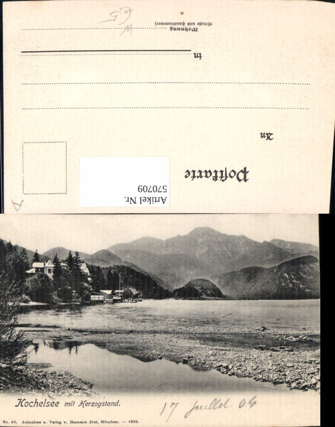 570709,Kochel am See Kochelsee m. Herzogstand 1904