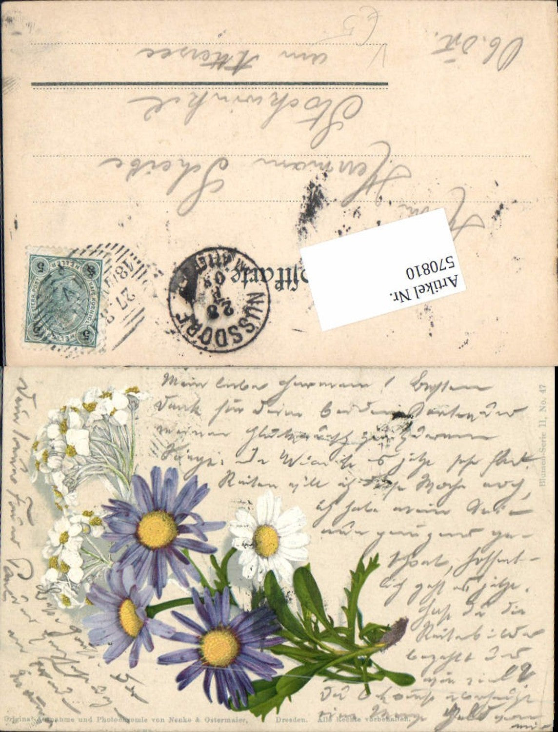 570810,Künstler AK Photochromie Nenke & Ostermaier Blumen Ser. II No. 47