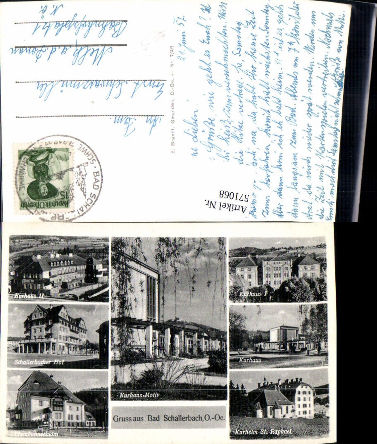 571068, Multi-image Ak Bad Schallerbach Kurhaus Schallerbacher Hof Eisenbahnerheim Kurheim St Raphael