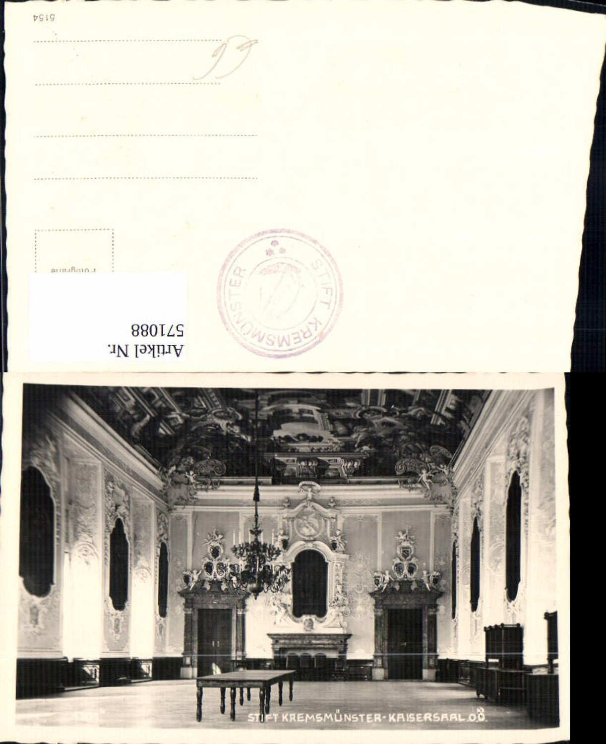 571088,Foto Ak Stift Kremsmünster Kaisersaal Innenansicht
