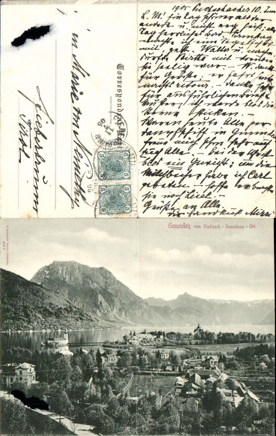 571120,tolle Klapp AK Gmunden am Traunsee