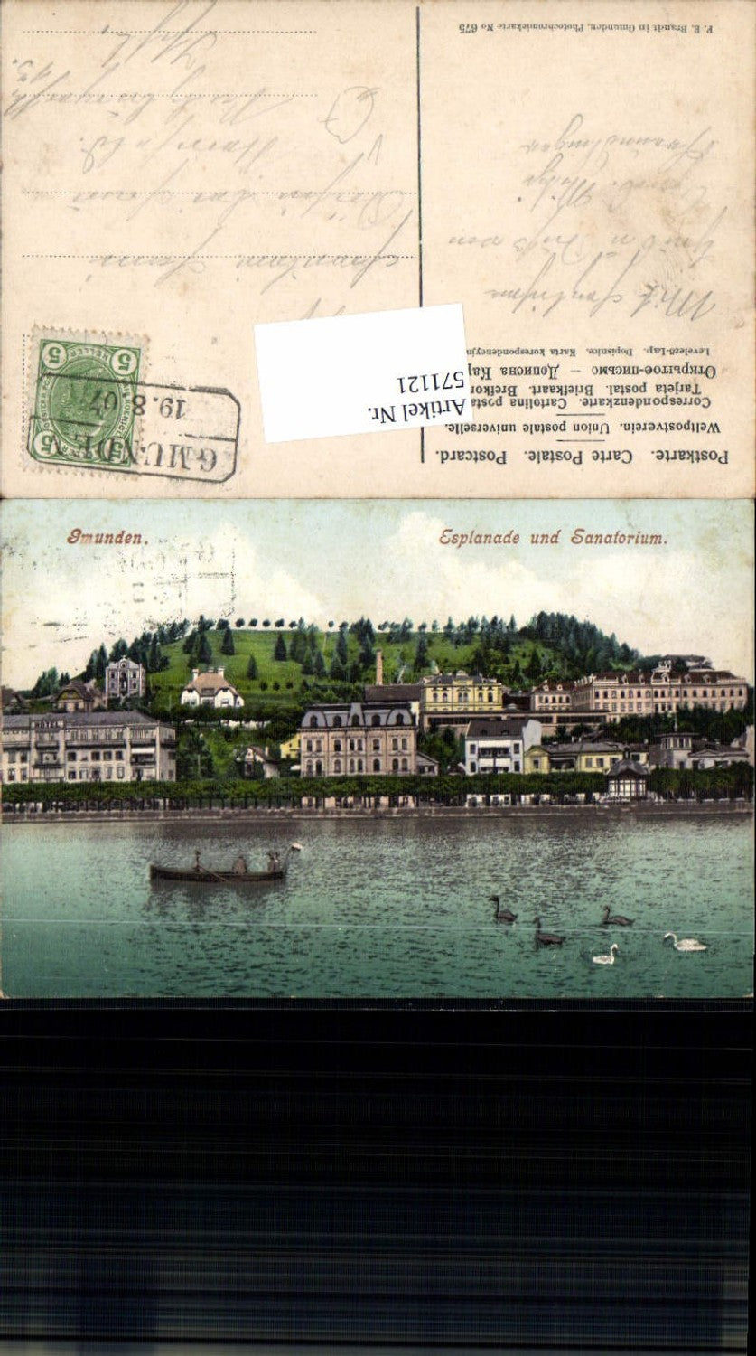 571121,Gmunden am Traunsee Esplanade und Sanatorium pub F.E. Brandt 675