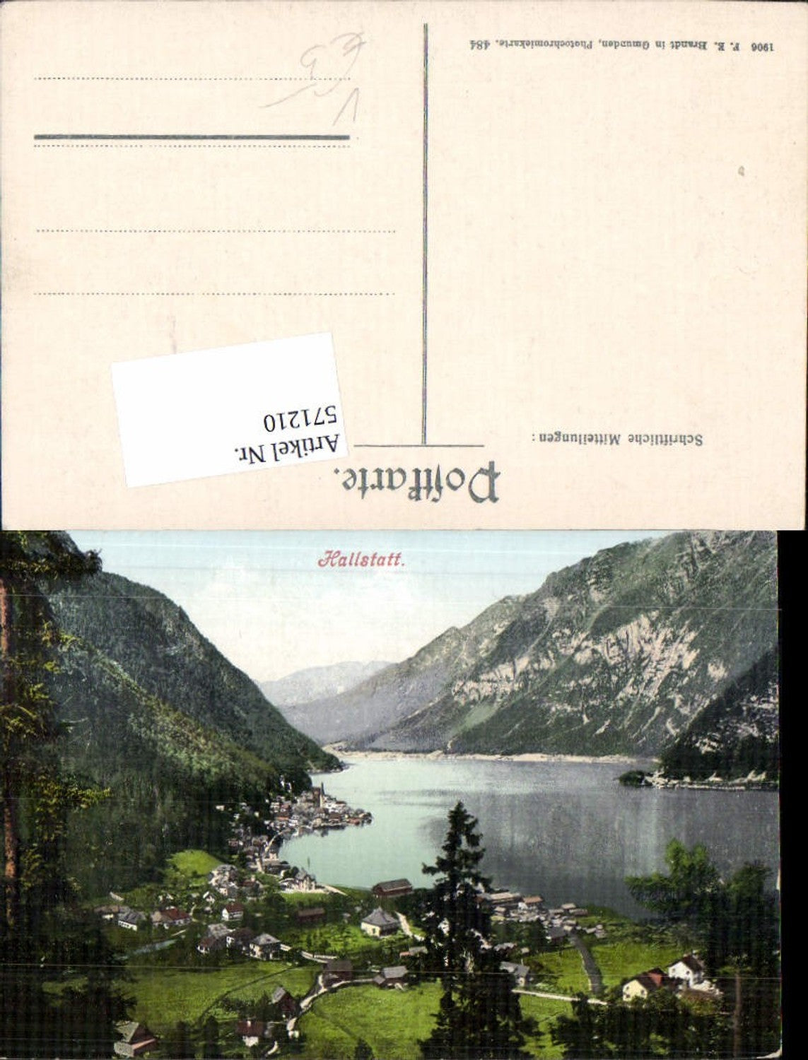 571210,Hallstatt Totale pub F. E. Brandt 484