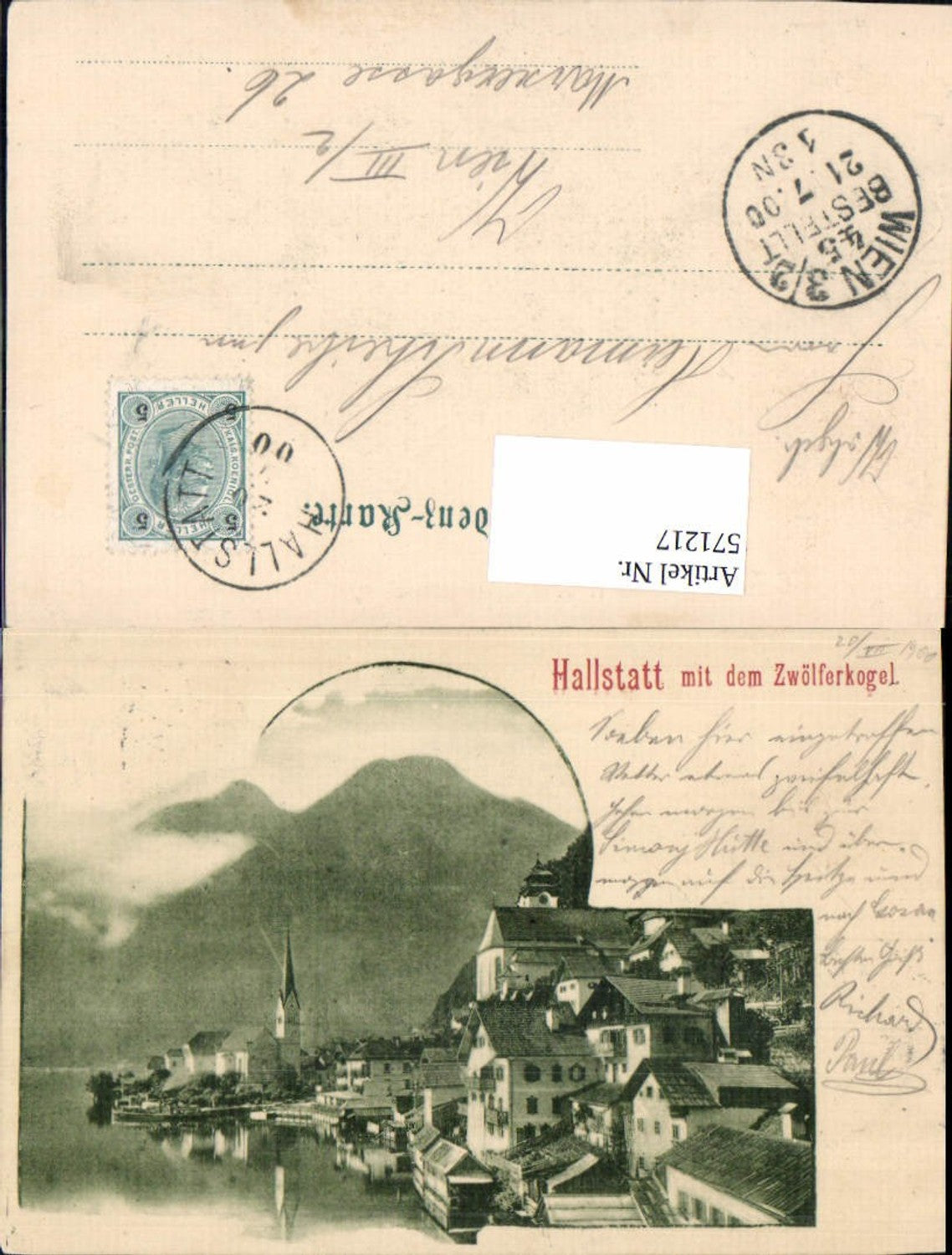 571217,Hallstatt m. Zwölferkogel Passepartout