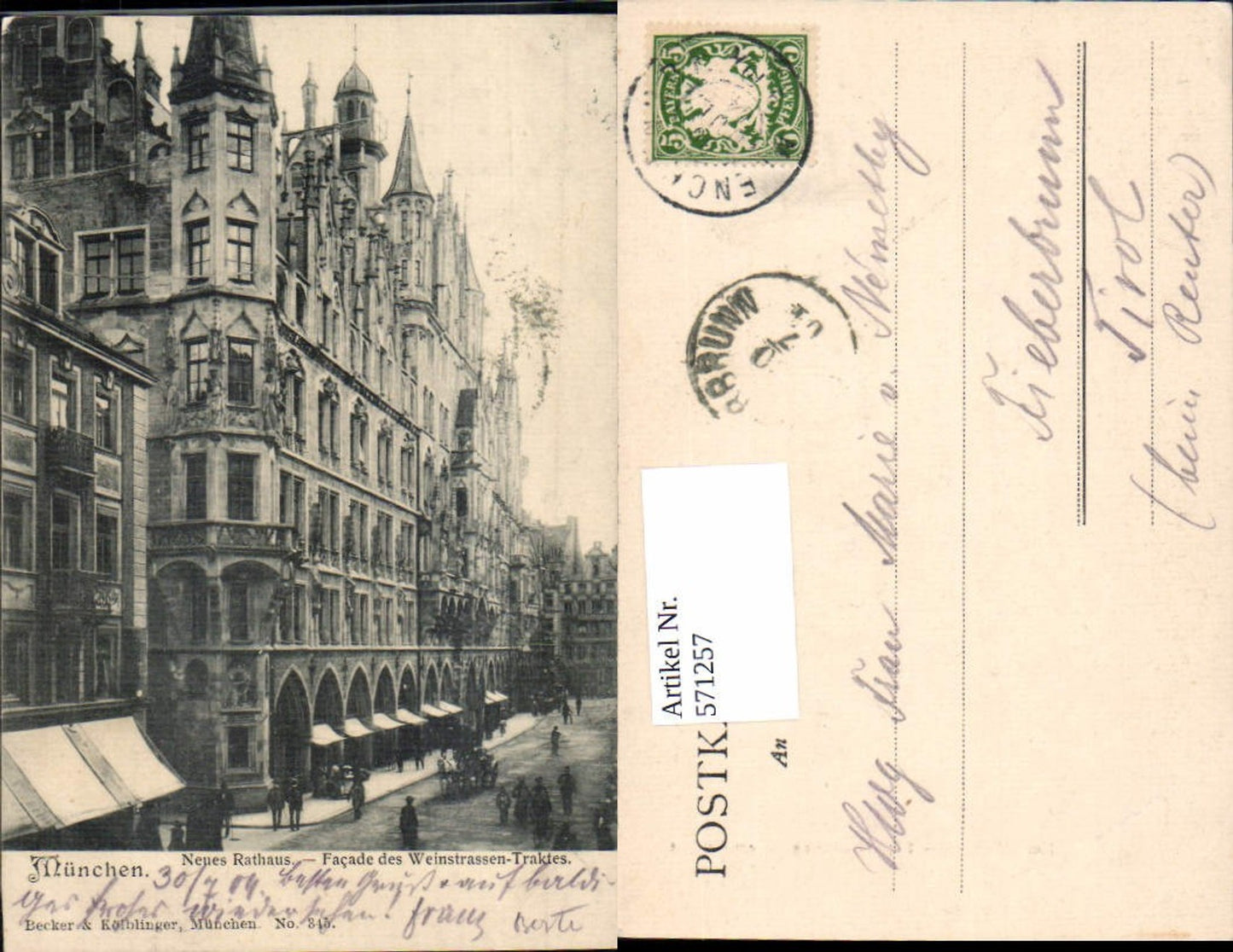 571257,München Neues Rathaus pub Becker & Kölblinger 345