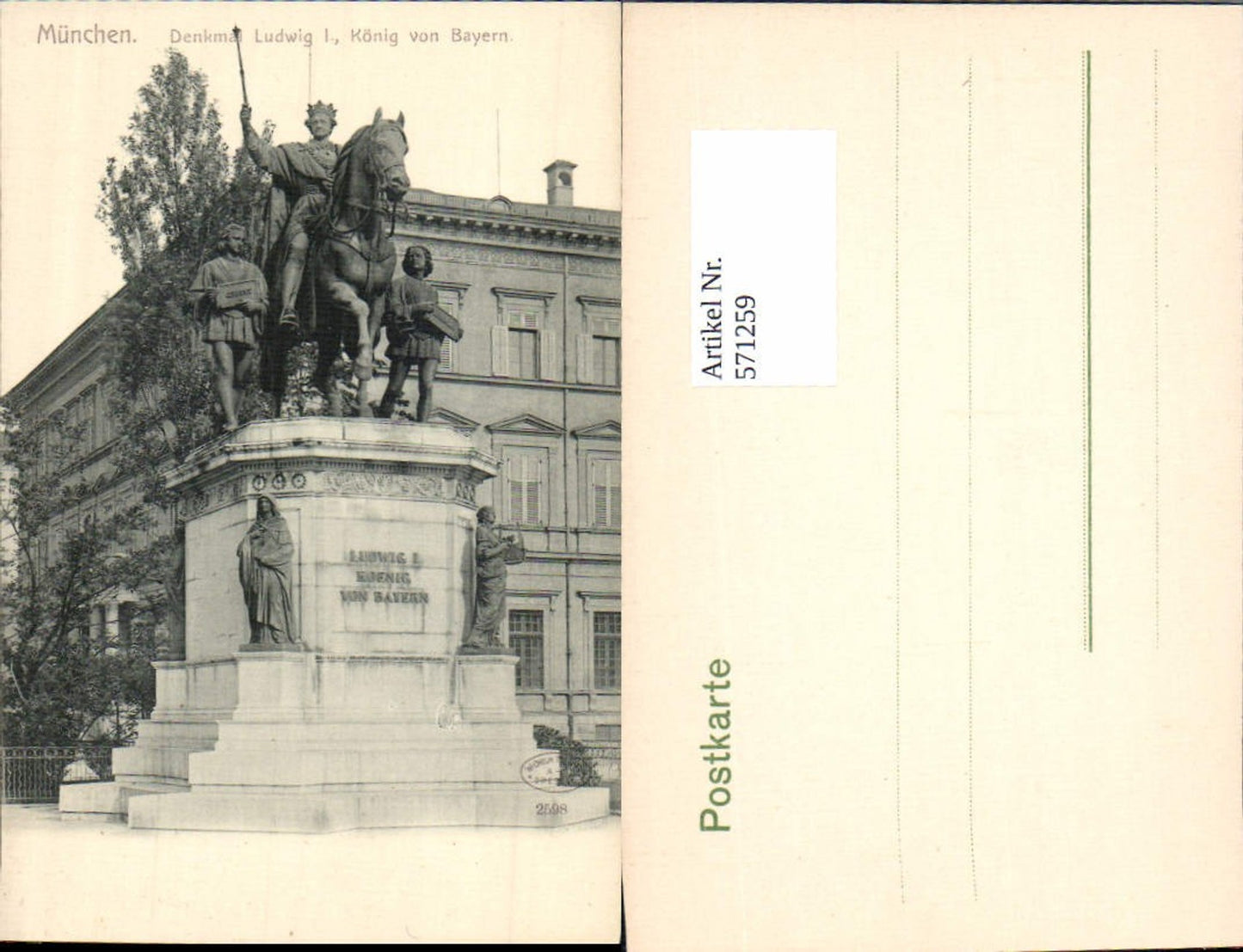 571259,München Denkmal Ludwig I König von Bayern