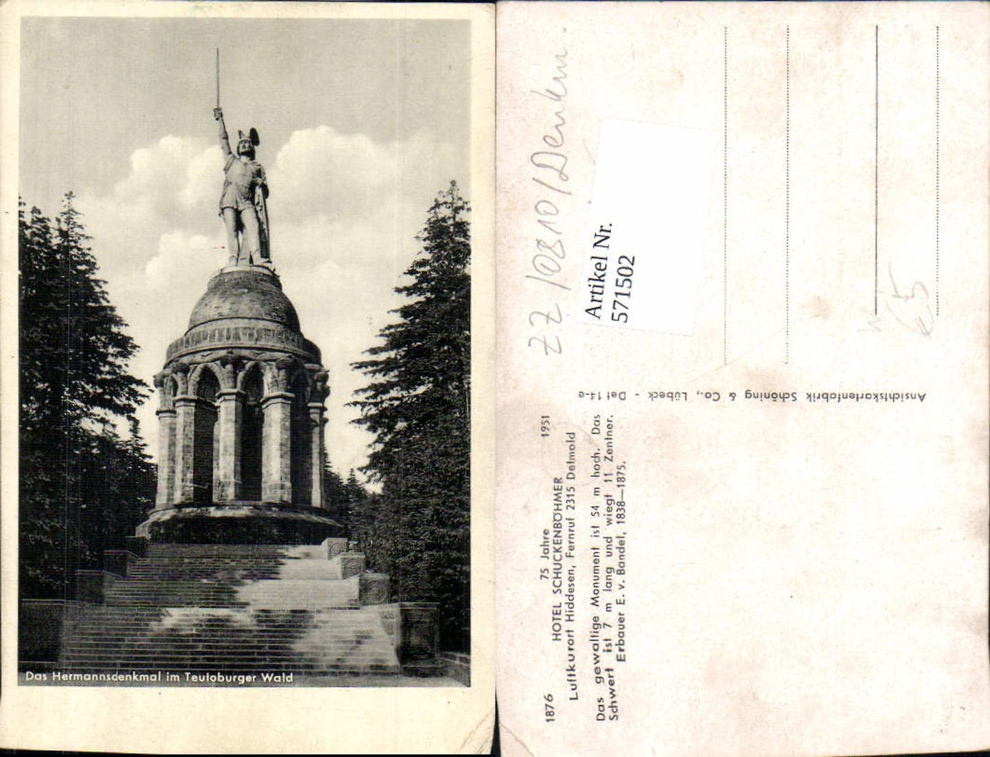 571502,Hermannsdenkmal i. Teutoburger Wald Detmold