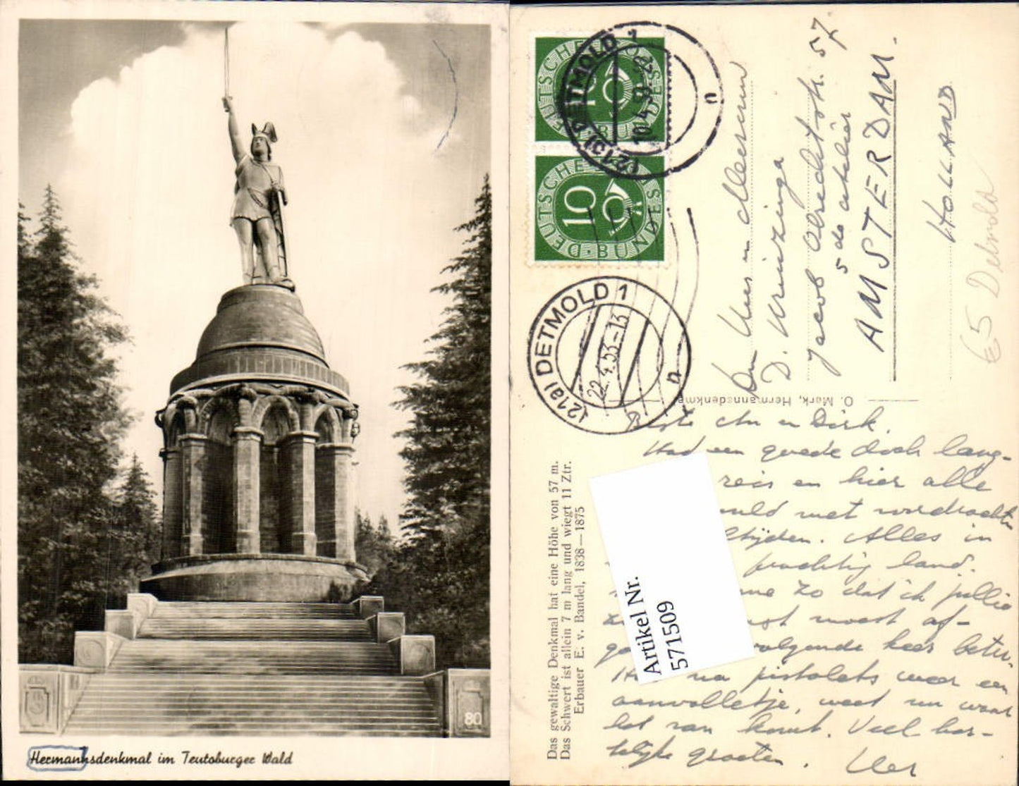 571509,Hermannsdenkmal i. Teutoburger Wald Detmold