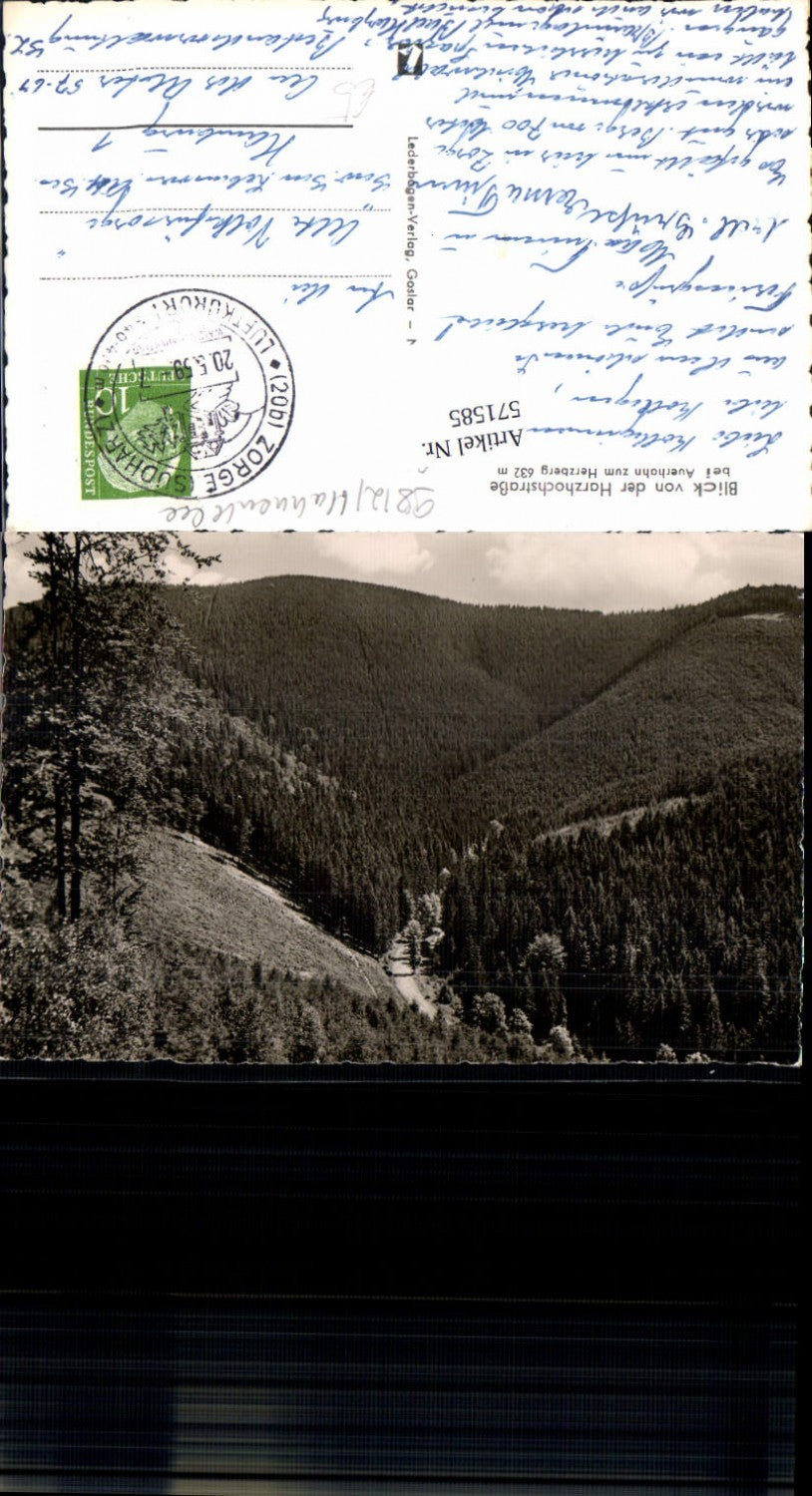 571585,Blick v. d. Harzhochstraße b. Auerhahn zum Herzberg Lonau Herzberg am Harz