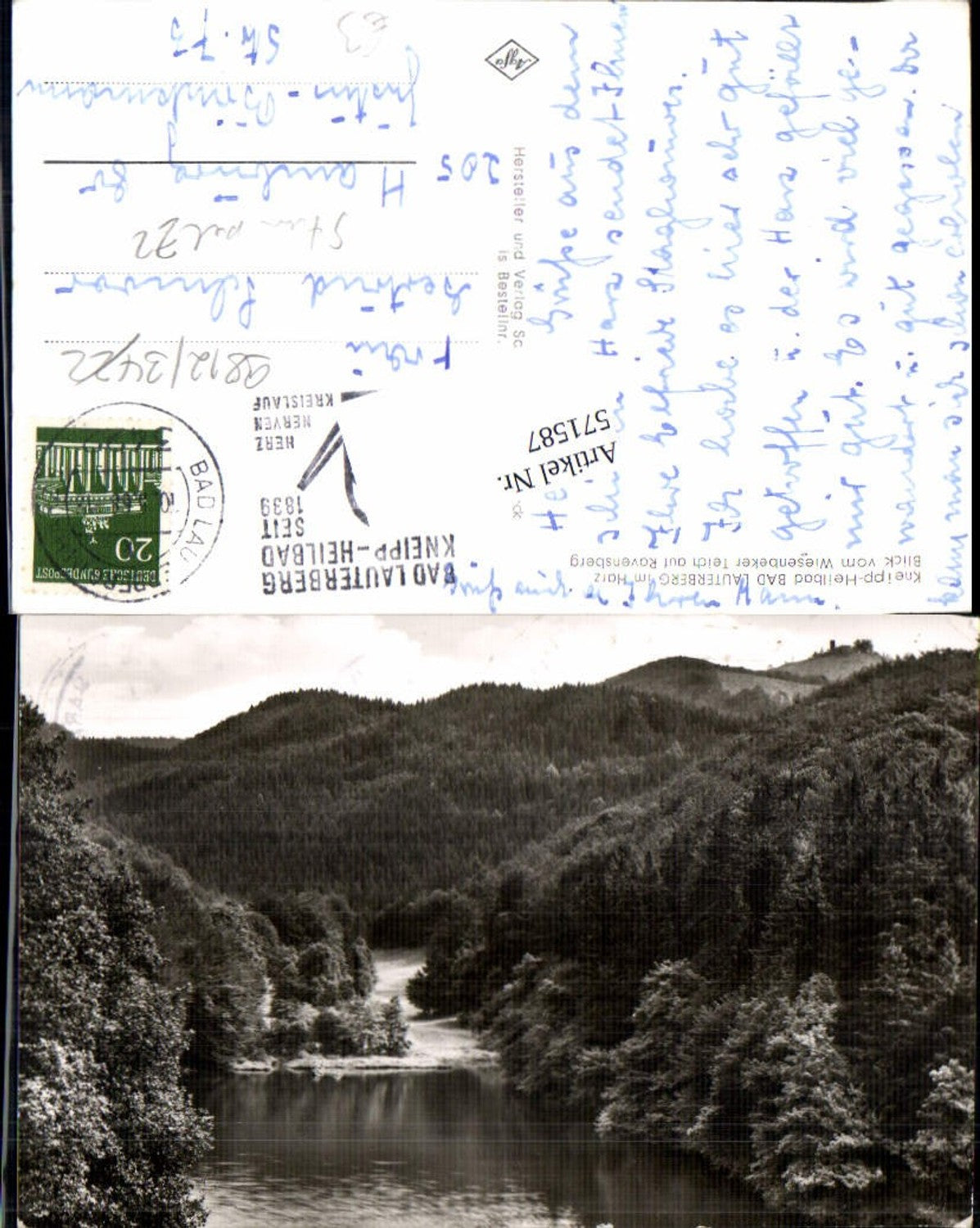 571587,Bad Lauterberg im Harz Blick Wiesenbeker Teich auf Ravensberg