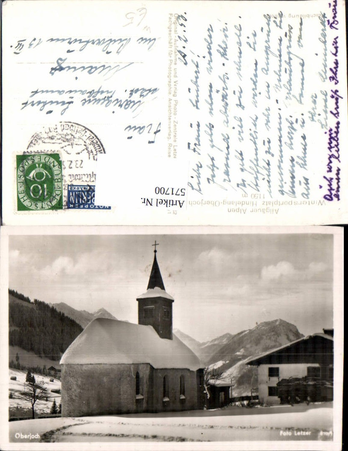 571700,Allgäuer Alpen Bad Hindelang Oberjoch Ansicht Winter Kirche