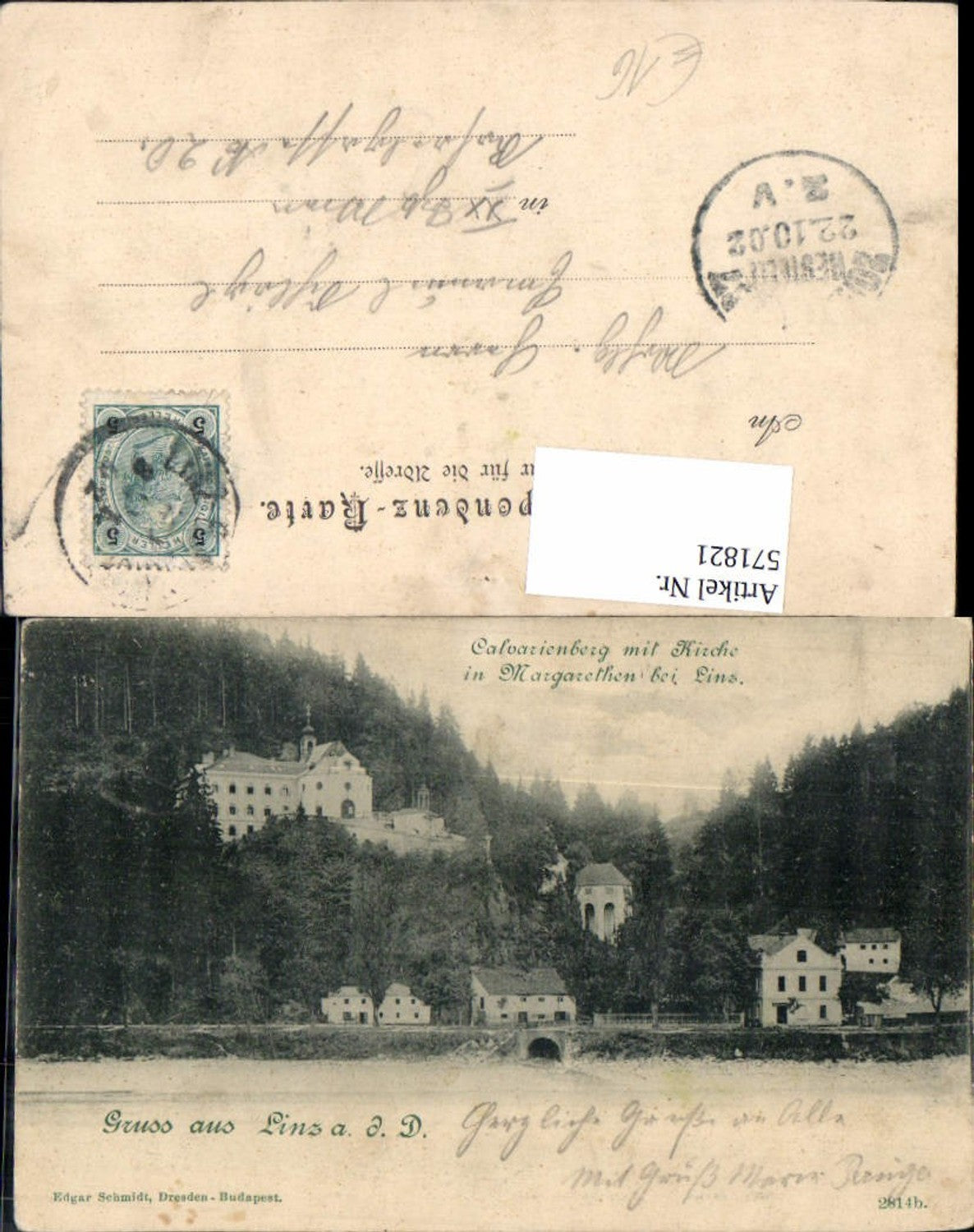 571821,Linz an der Donau Calvarienberg Kirche Margarethen