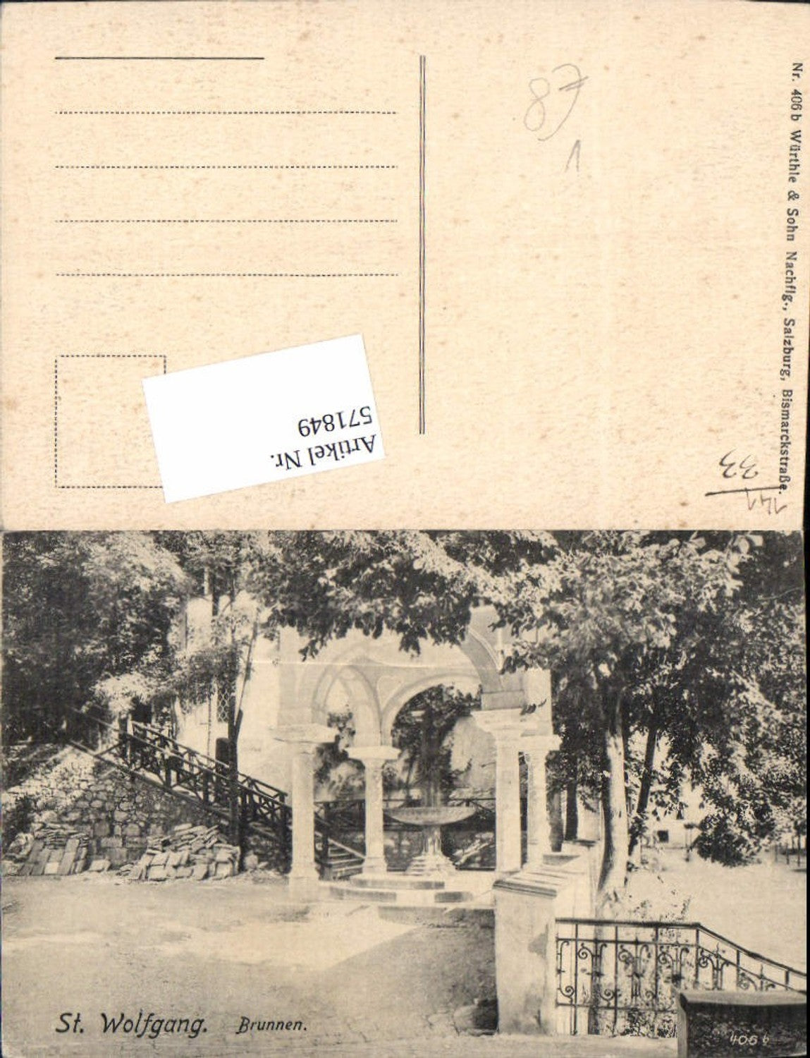 571849,St Wolfgang am Wolfgangsee Brunnen pub Würthle 406 b