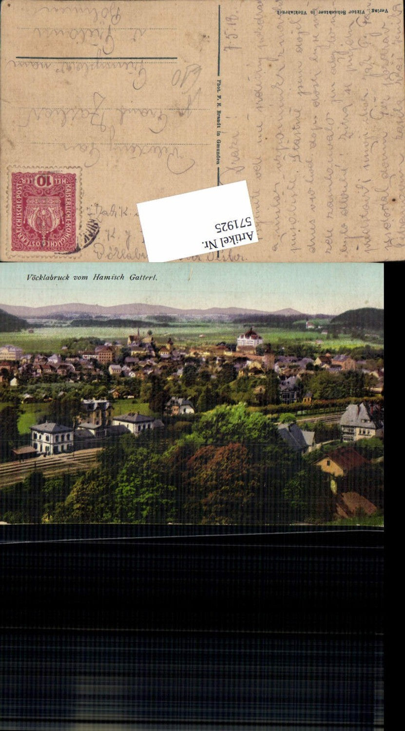 571925,tolle AK Vöcklabruck vom Hanisch Gatterl pub Brandt
