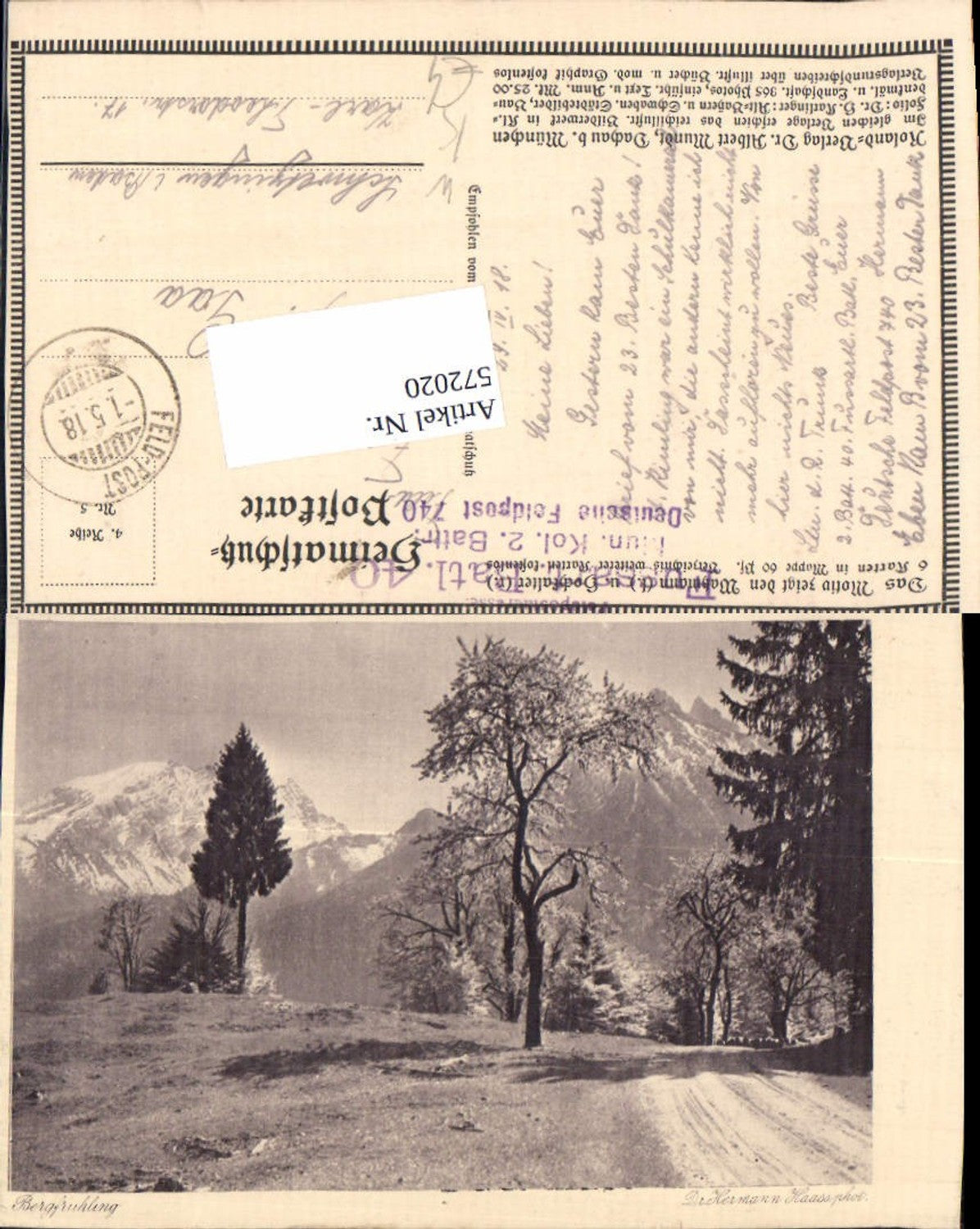 572020,Künstler AK Dr. Hermann Haass Bergfrühling Watzmann Hochfalter bei Berchtesgaden
