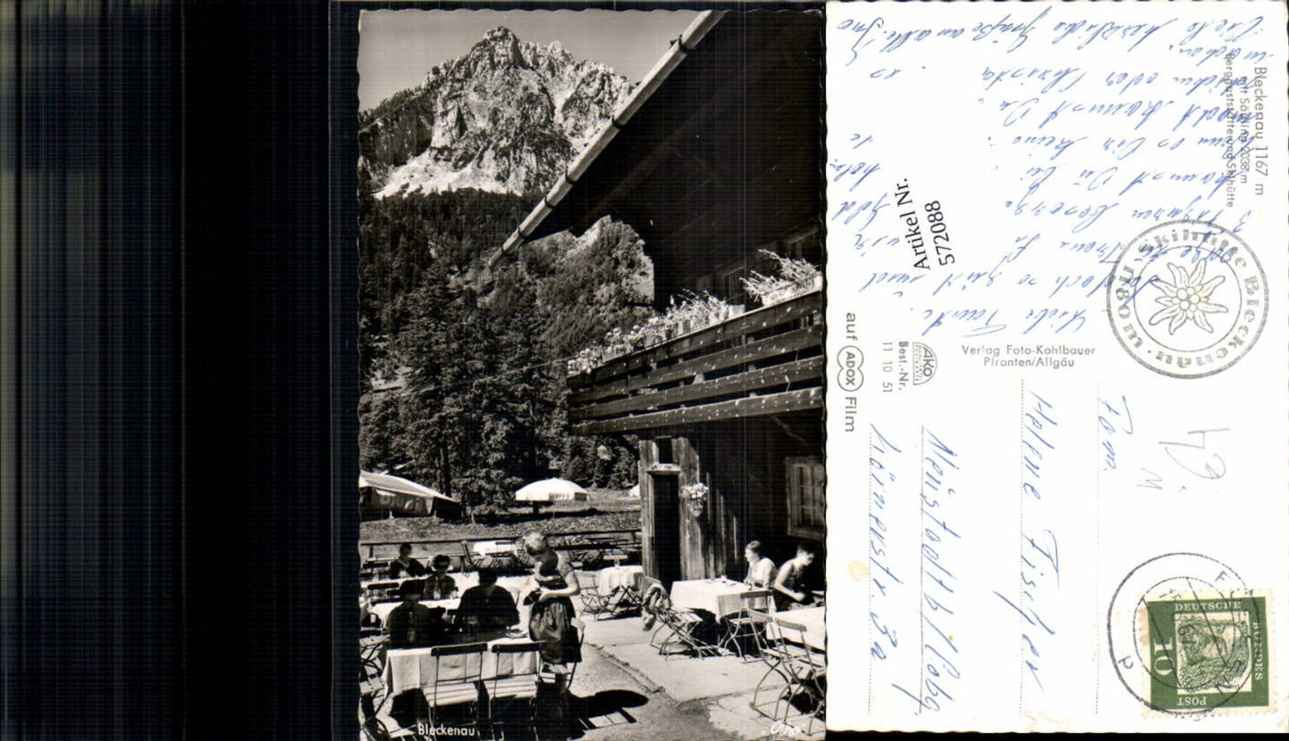 572088,Schwangau Berggasthaus Bleckenau m. Säuling Terrasse
