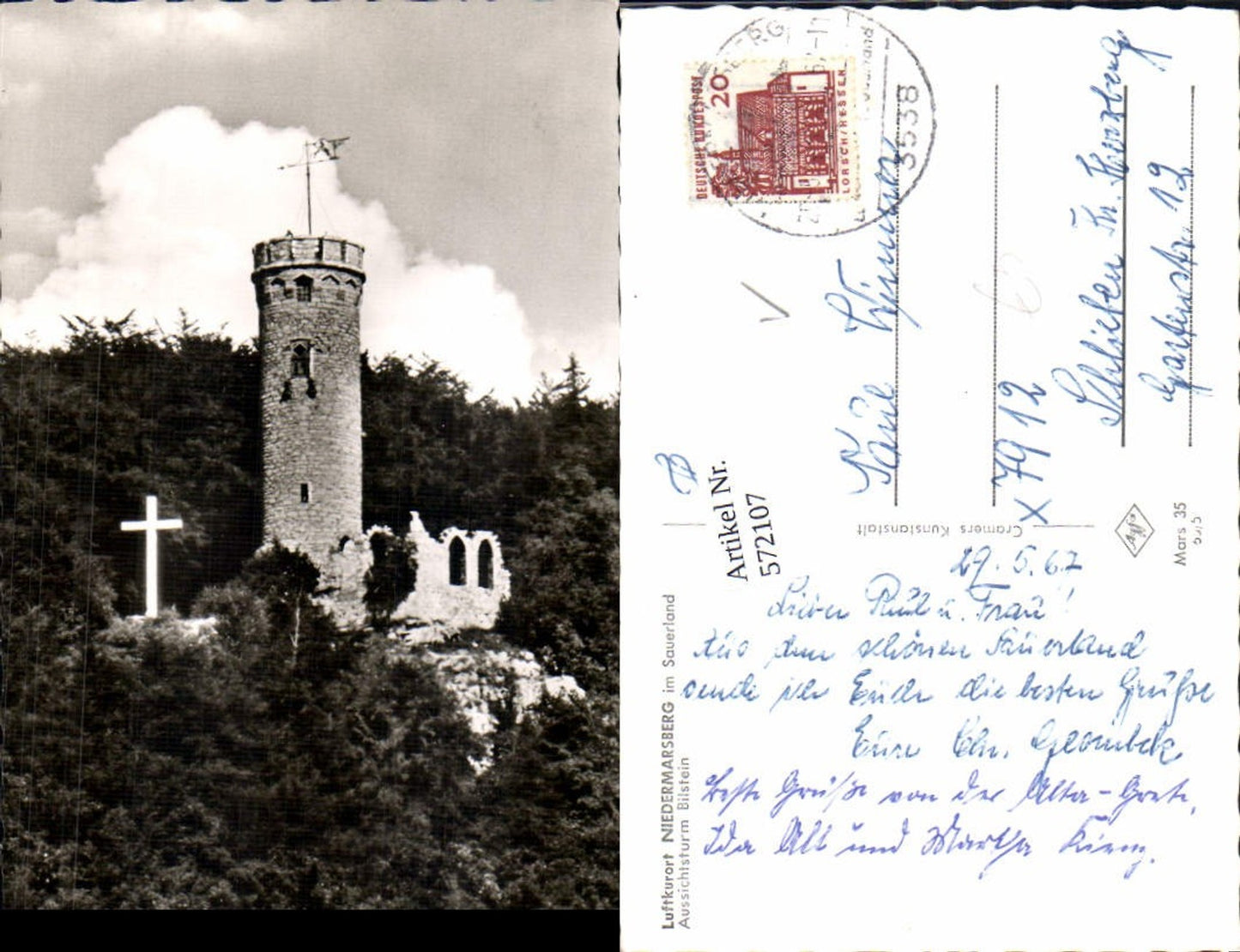 572107,Niedermarsberg Marsberg Sauerland Aussichtsturm Bilstein