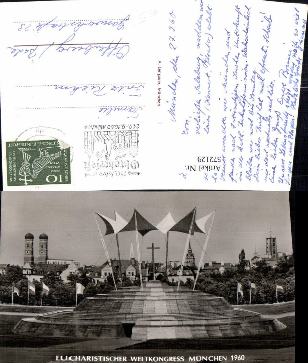 572129,München Eucharistischer Weltkongress 1960 Theresienwiese